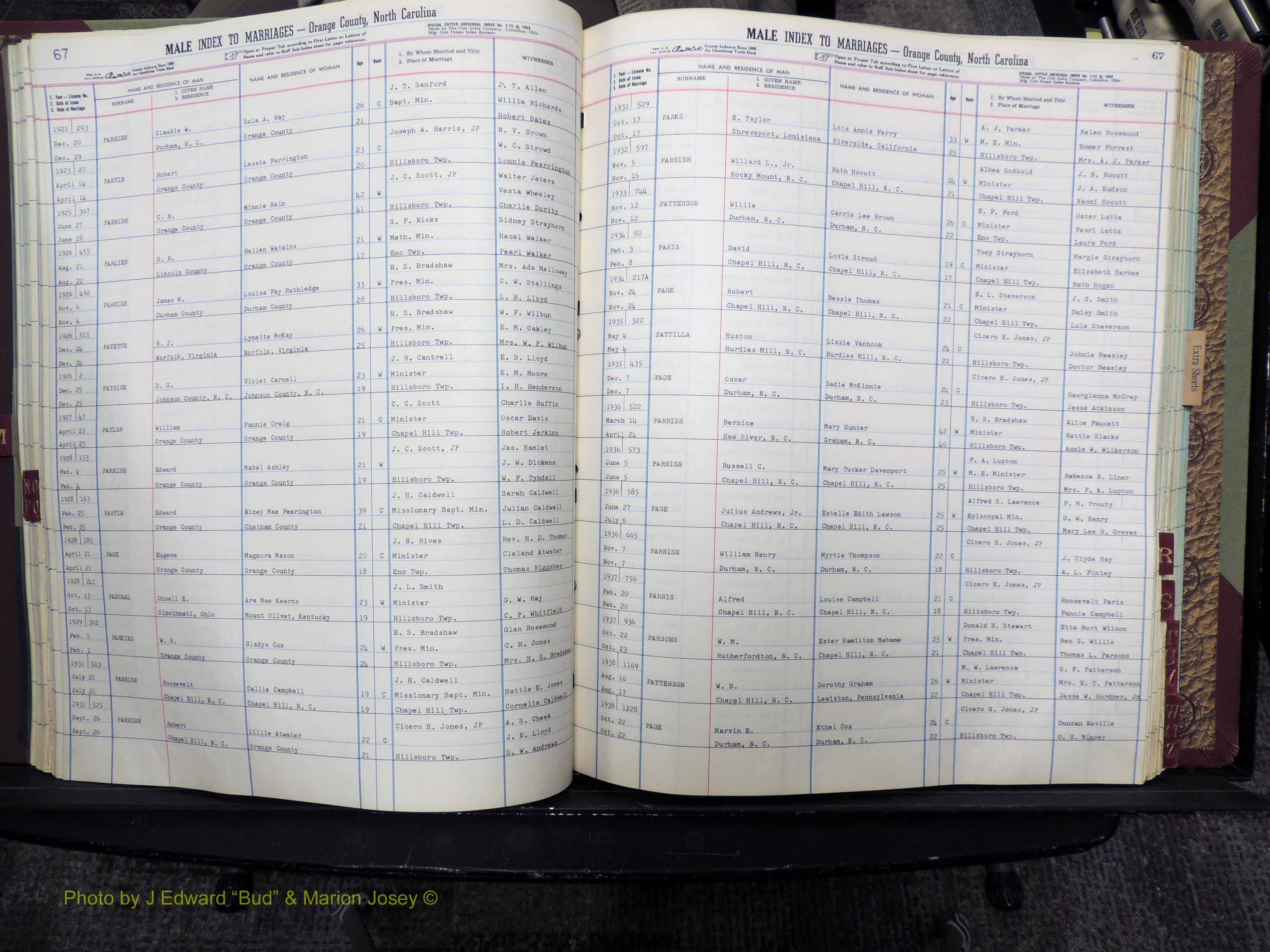 Orange Co, NC, Marriages, Male, M-Z, 1911-1964 (142).JPG
