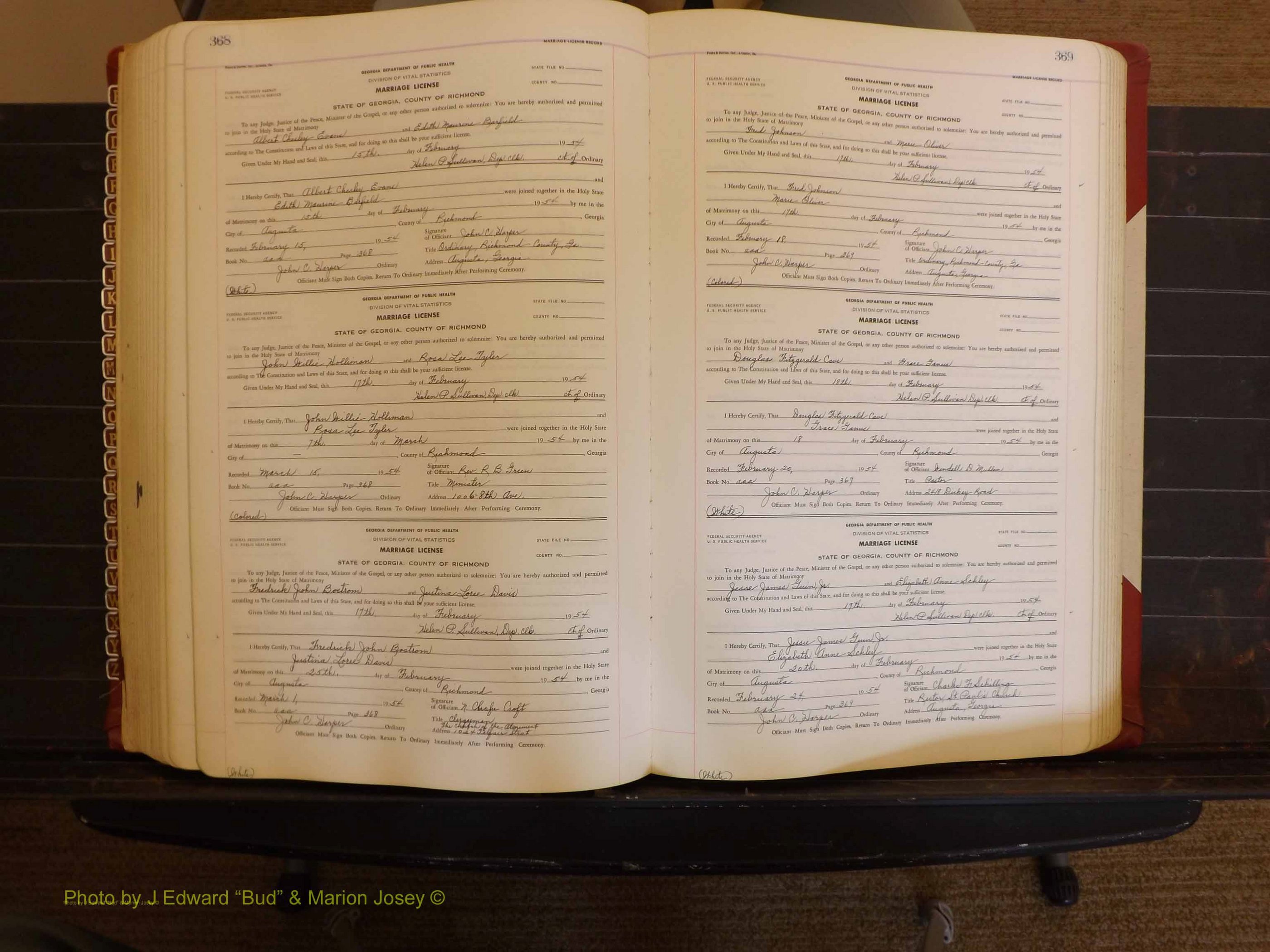 Richmond Marriages, AAA, 1952-1953 P 368-369.JPG