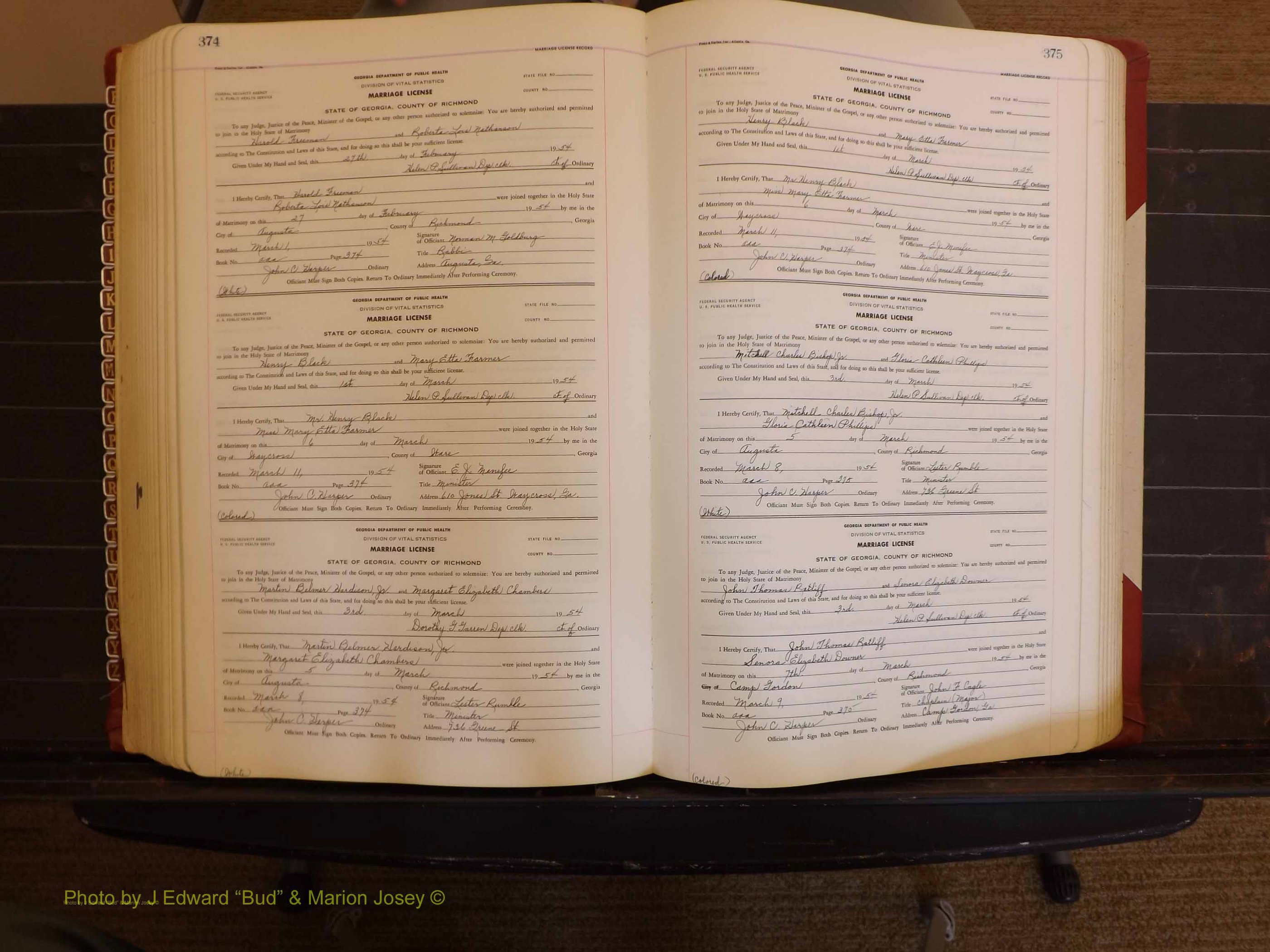 Richmond Marriages, AAA, 1952-1953 P 374-375.JPG