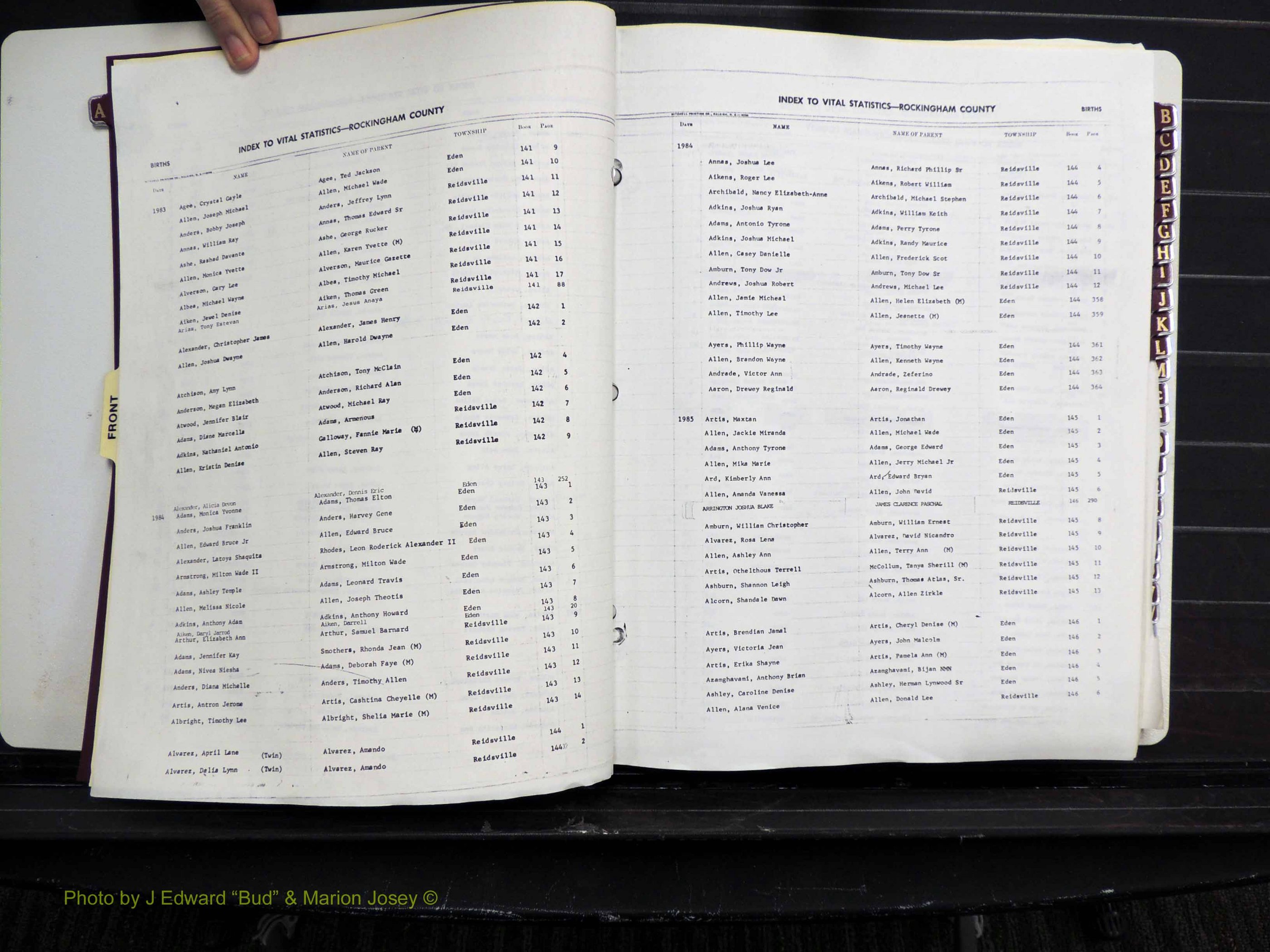 Rockingham Co, NC, Births, 1982-1987 (102).JPG