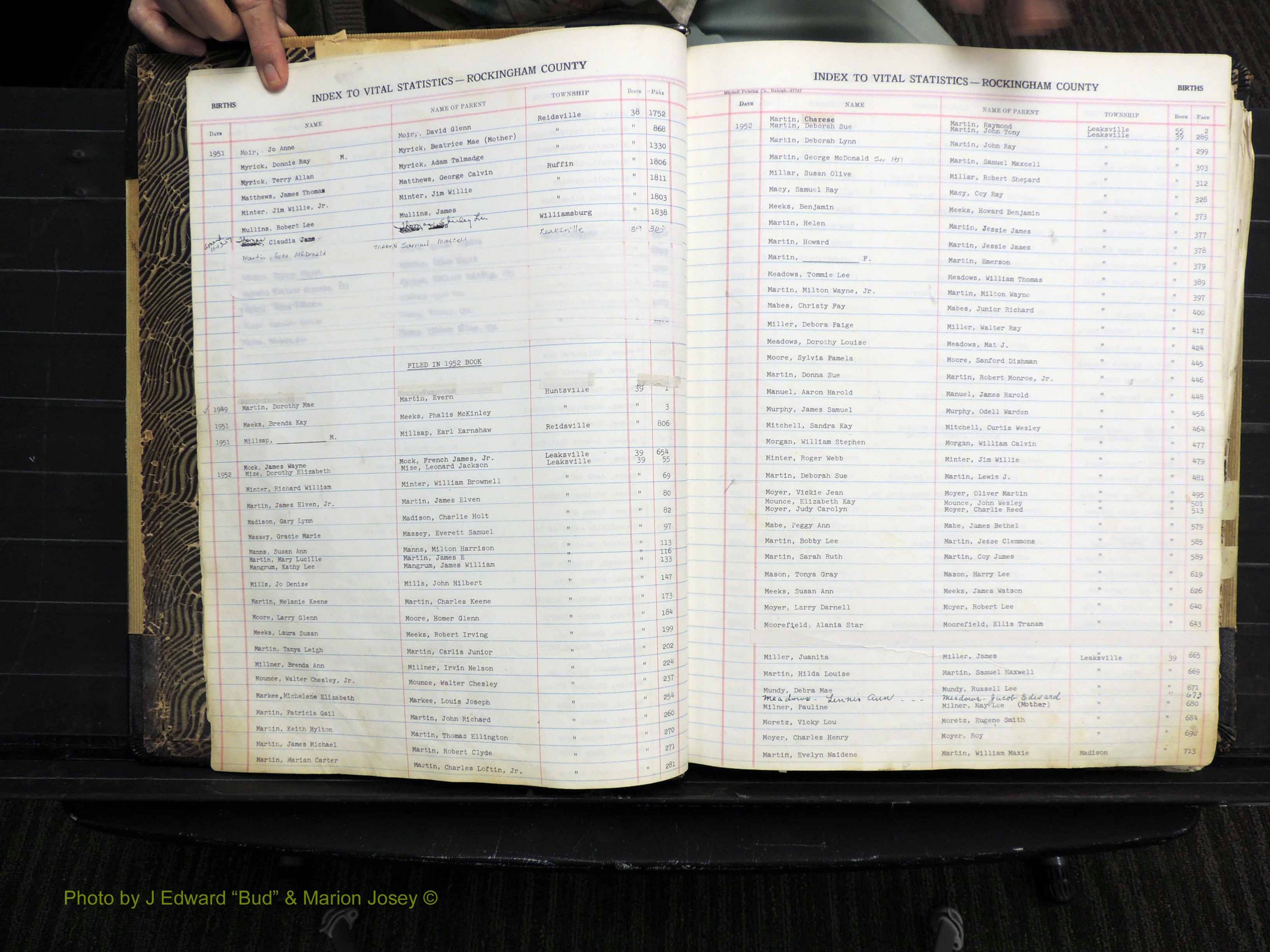 Rockingham Co, NC, Births, Mc-Z, 1949-1967 (107).JPG