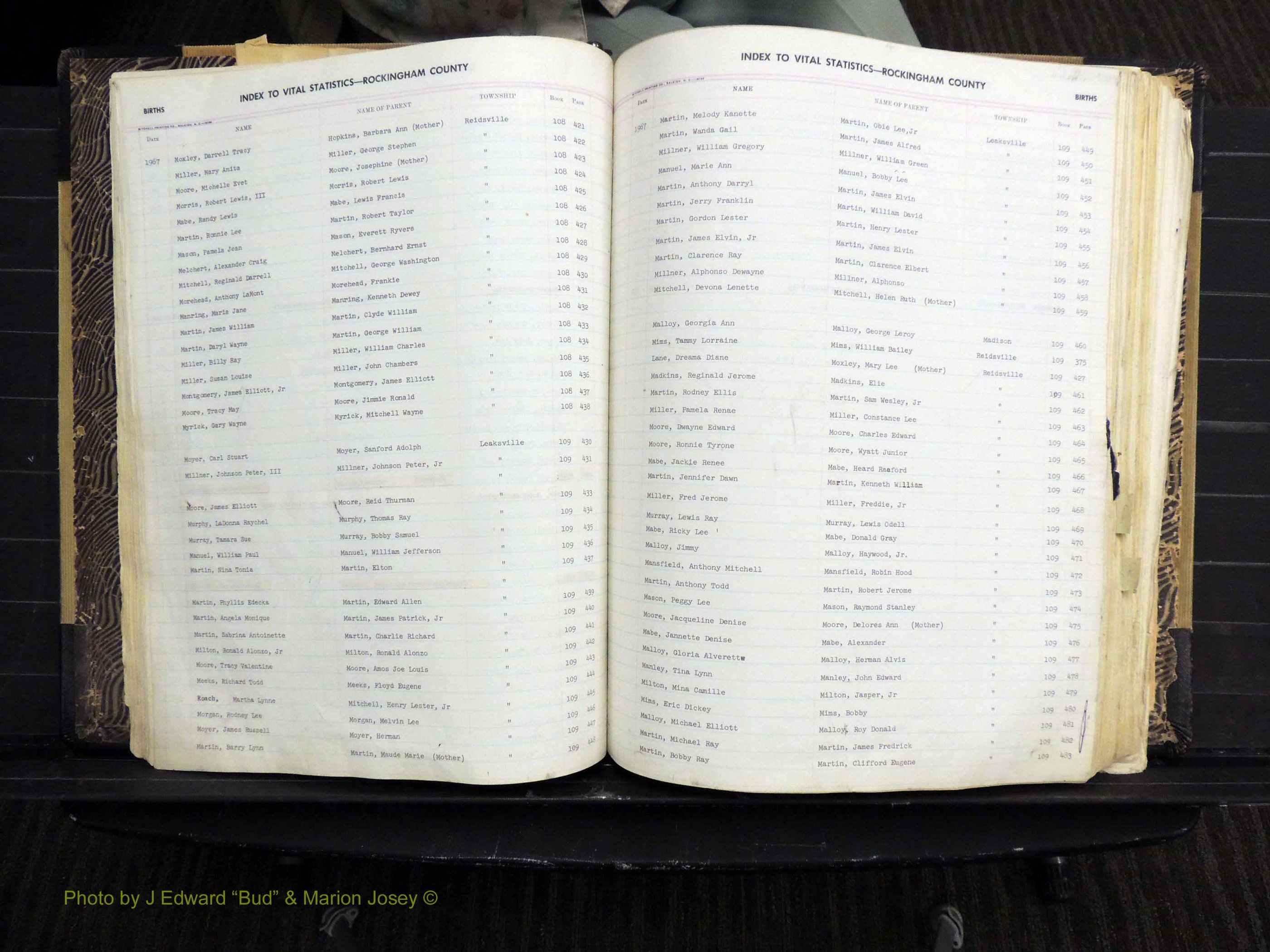 Rockingham Co, NC, Births, Mc-Z, 1949-1967 (136).JPG