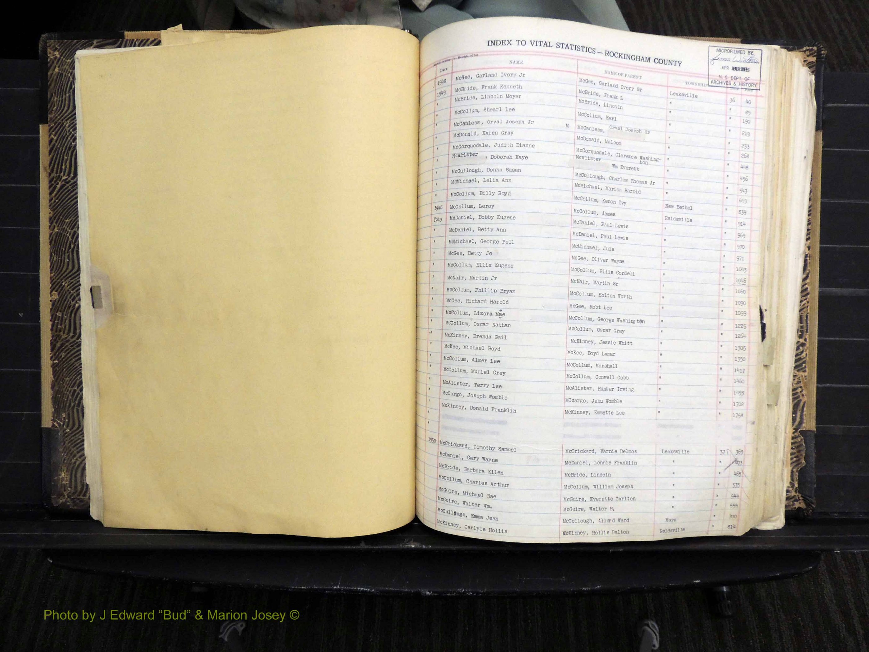 Rockingham Co, NC, Births, Mc-Z, 1949-1967 (138).JPG