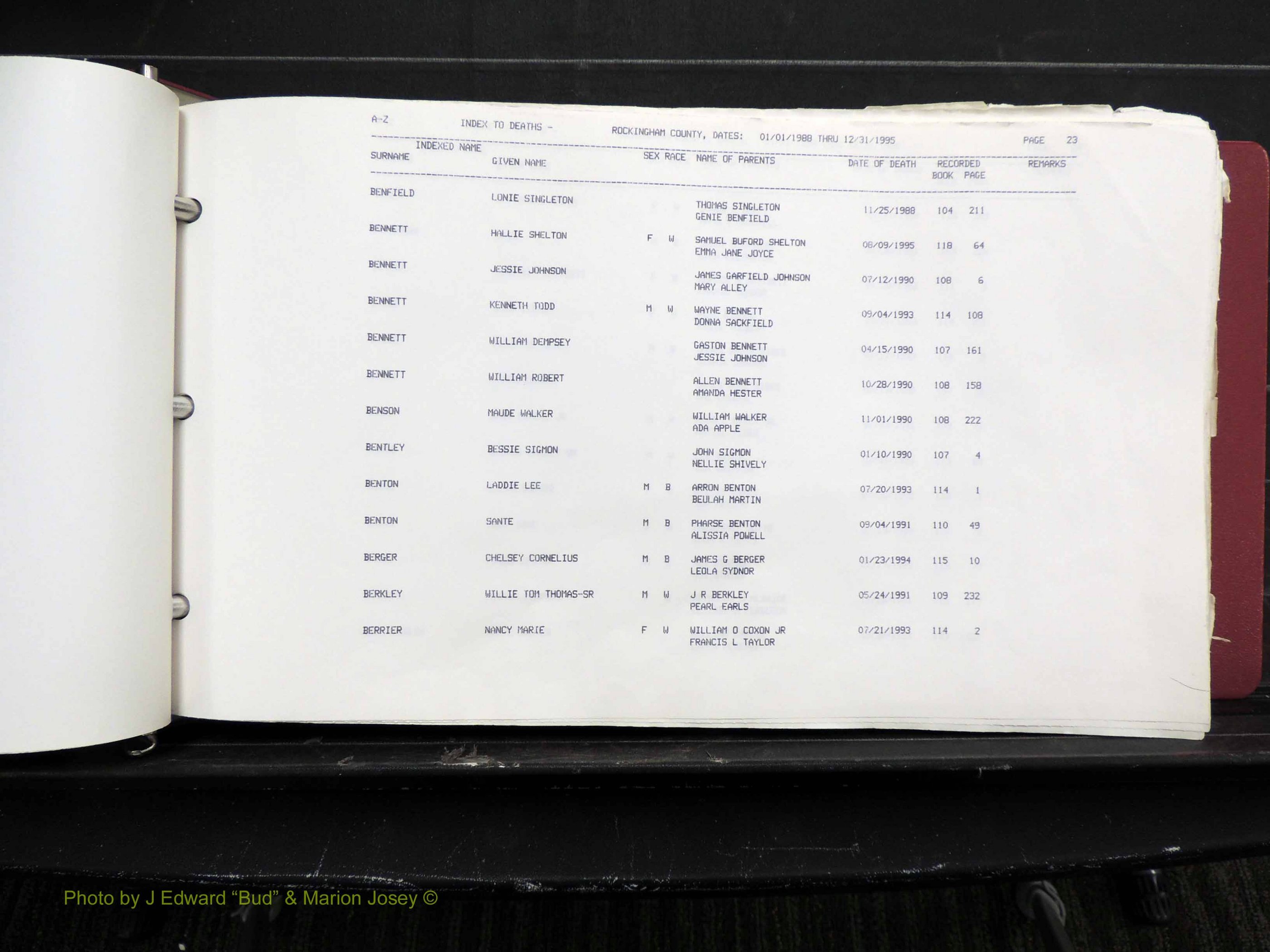 Rockingham Co, NC, Marriages, Births & Deaths 10086.JPG