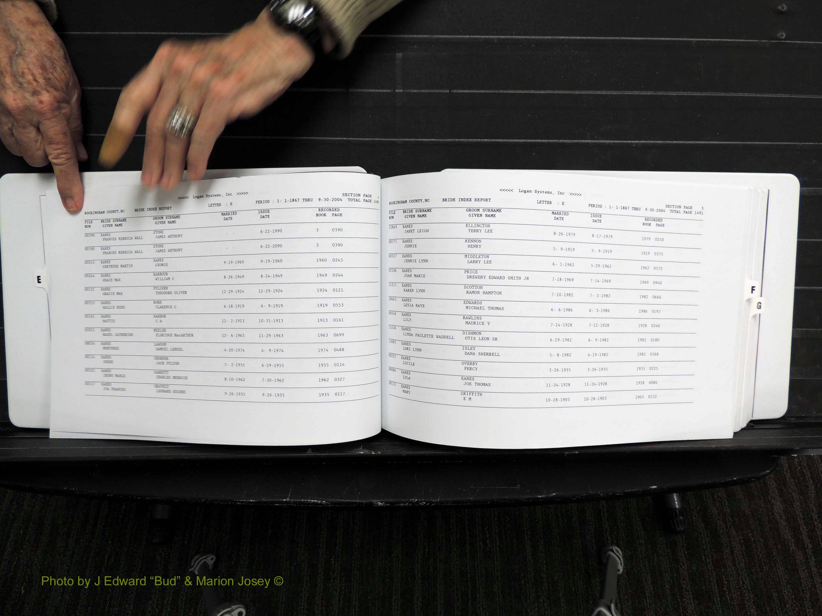 Rockingham Co, NC, Marriages, Female, E-G, 1867-2004 (103).JPG