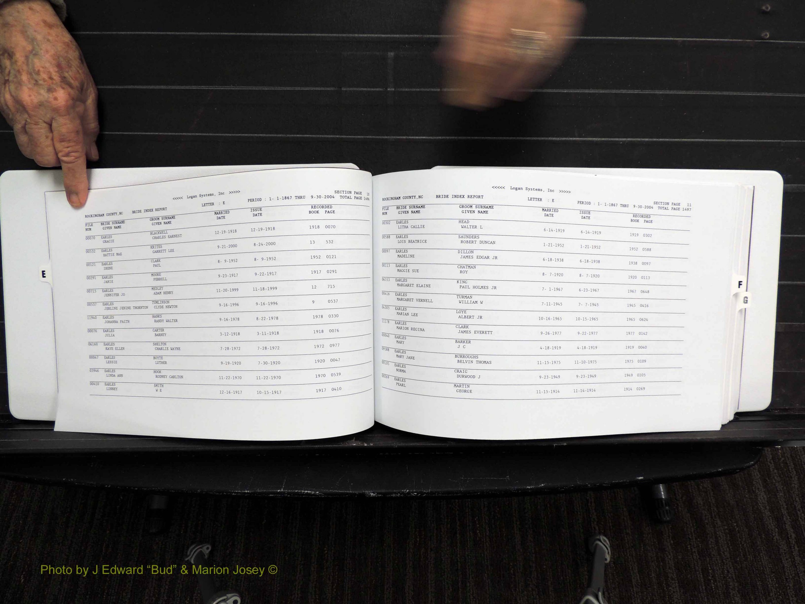 Rockingham Co, NC, Marriages, Female, E-G, 1867-2004 (106).JPG