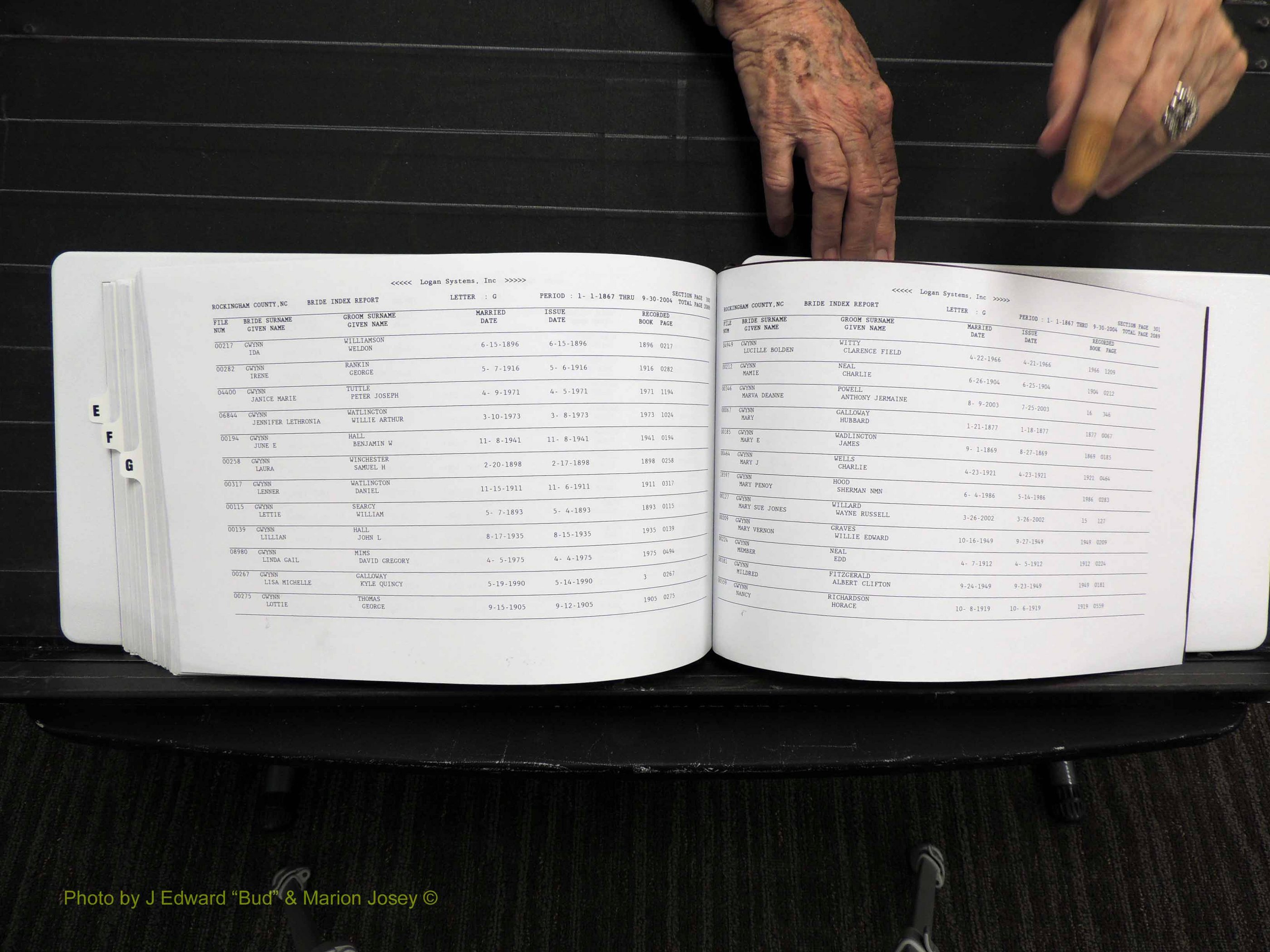 Rockingham Co, NC, Marriages, Female, E-G, 1867-2004 (405).JPG