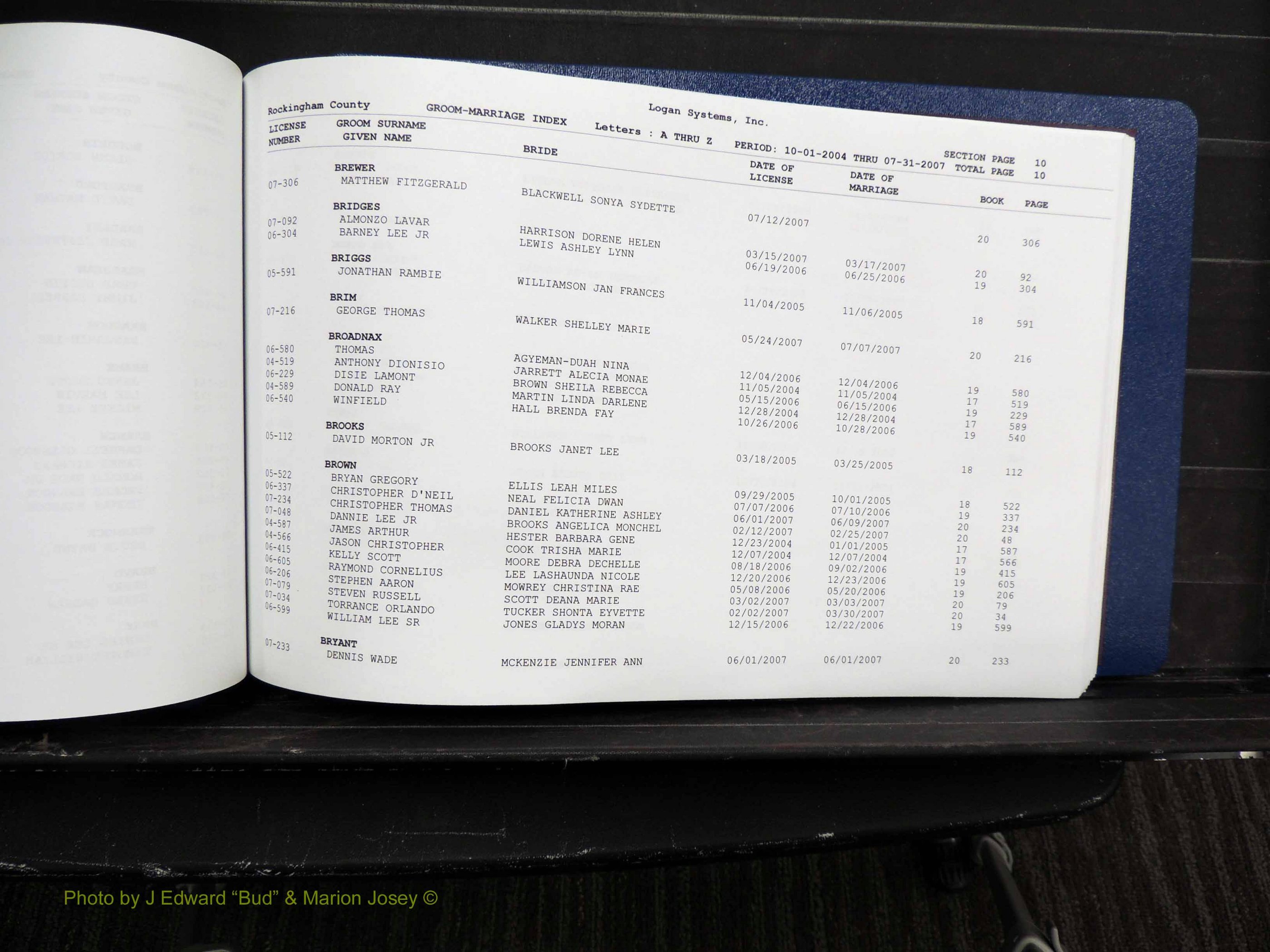 Rockingham Co, NC, Marriages, Male, A-Z, 2004-2012 (112).JPG