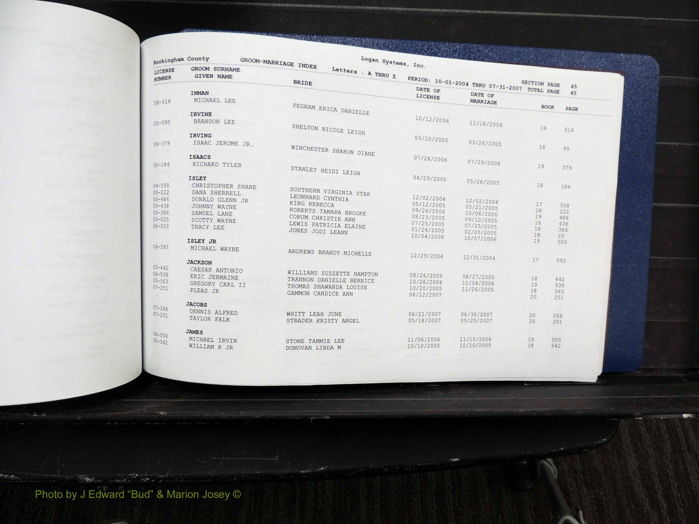 Rockingham Co, NC, Marriages, Male, A-Z, 2004-2012 (147).JPG