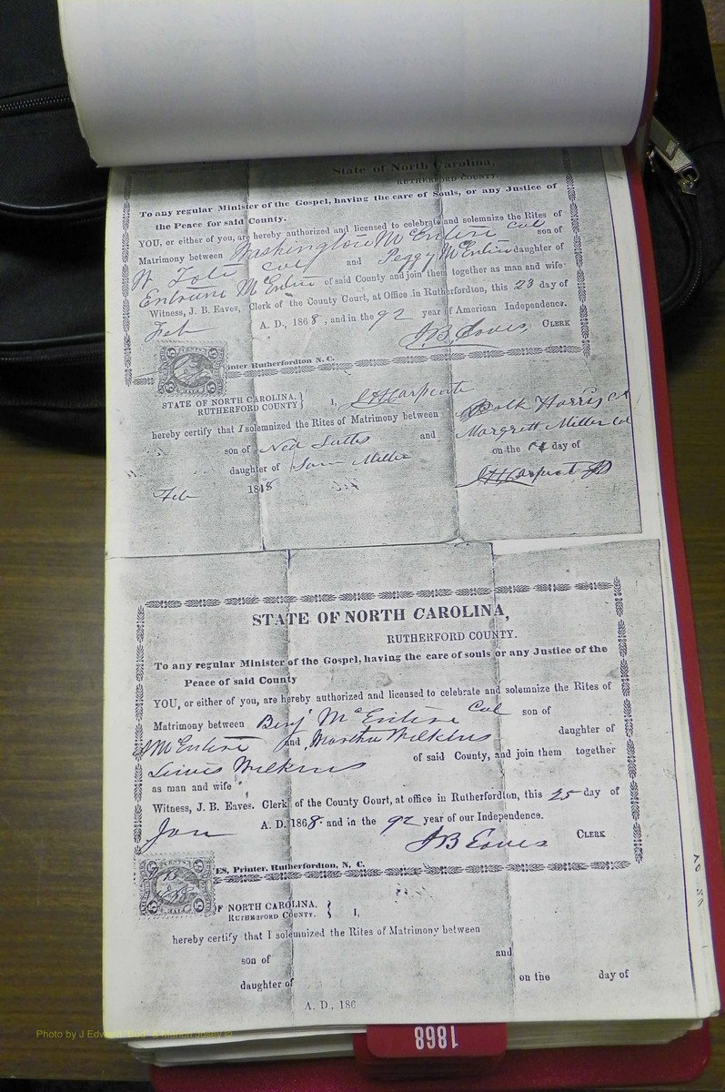 Rutherford Co, NC, Marriages 1865 - 1867 (110).JPG
