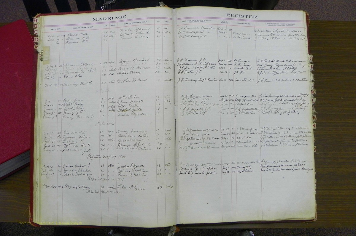 Rutherford Co, NC, Marriages 1898 - 1909 (20).JPG