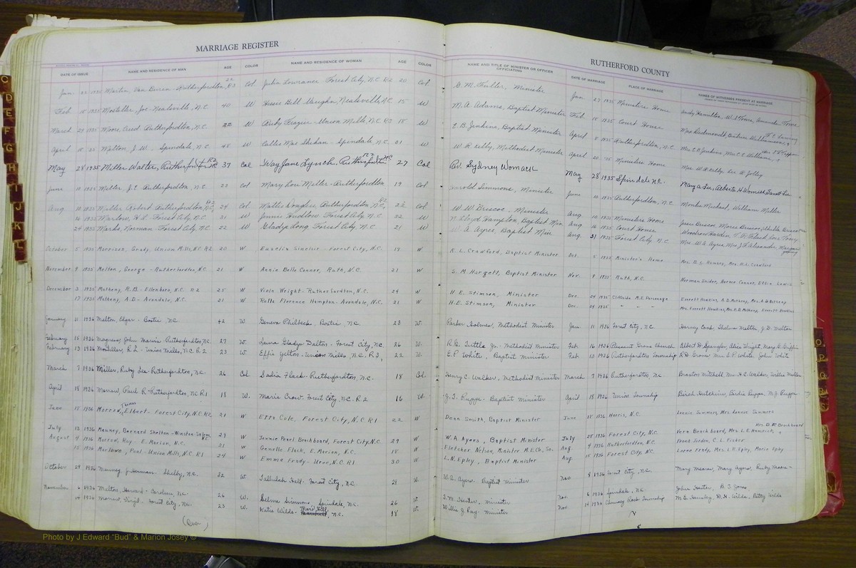Rutherford Co, NC, Marriages 1925 - 1961 (104).JPG