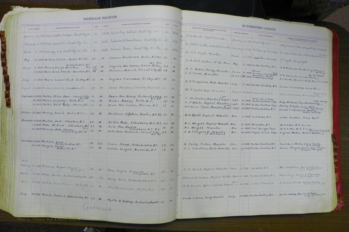 Rutherford Co, NC, Marriages 1925 - 1961 (106).JPG
