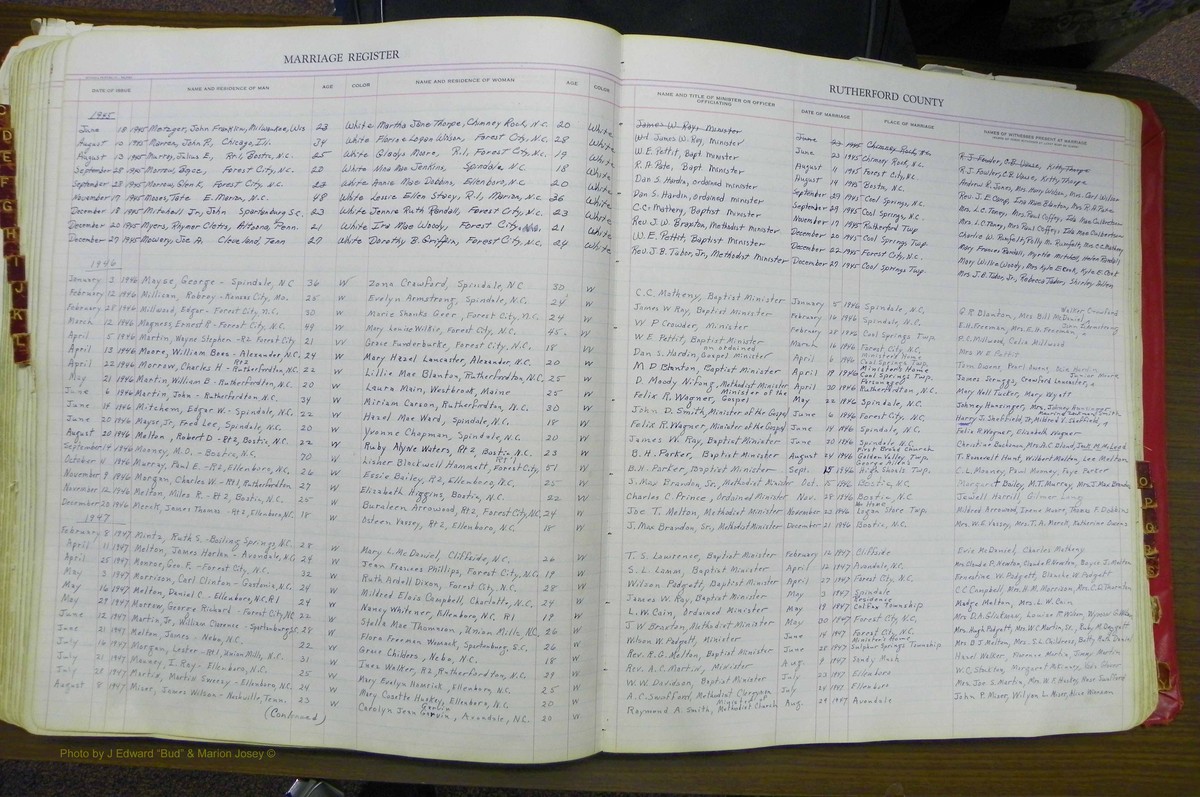 Rutherford Co, NC, Marriages 1925 - 1961 (108).JPG