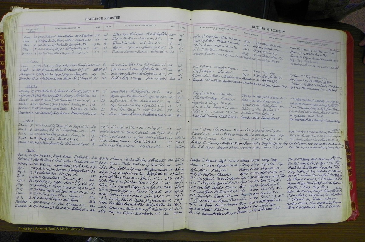 Rutherford Co, NC, Marriages 1925 - 1961 (119).JPG