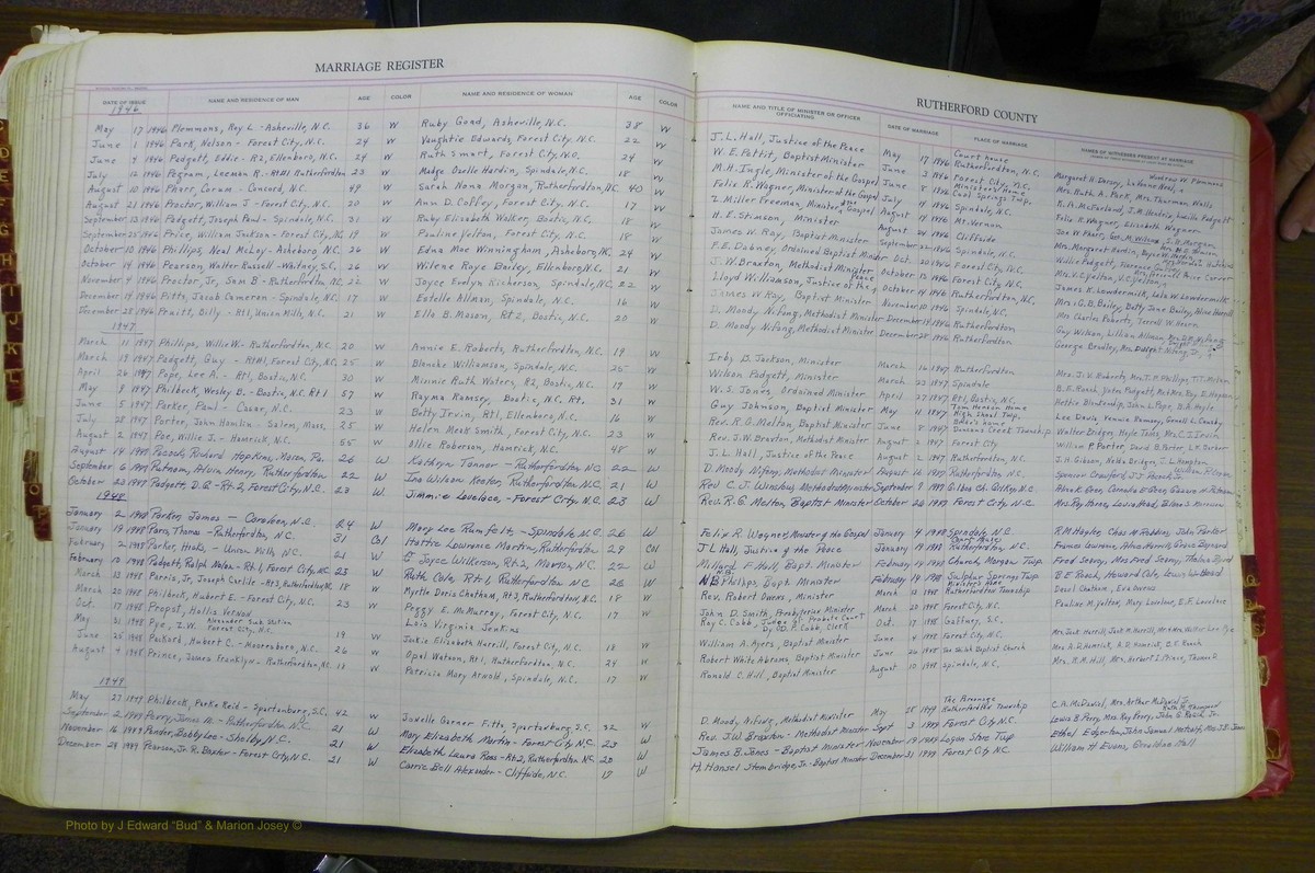 Rutherford Co, NC, Marriages 1925 - 1961 (131).JPG