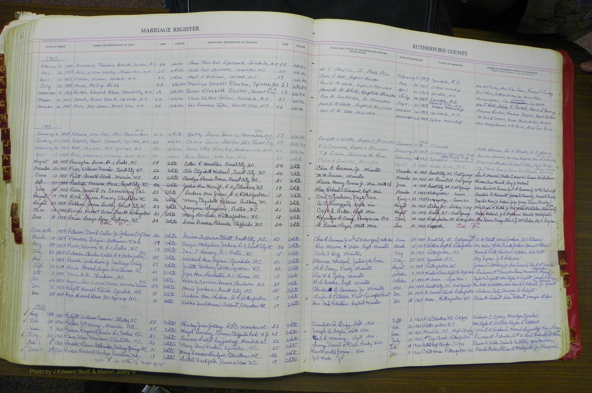 Rutherford Co, NC, Marriages 1925 - 1961 (134).JPG