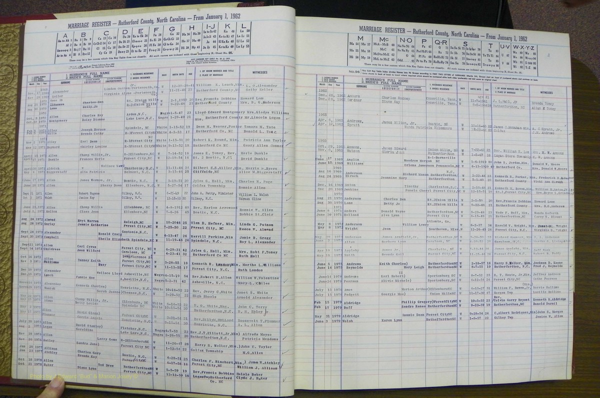 Rutherford Co, NC, Marriages 1962 - 1975, A - Z (4).JPG