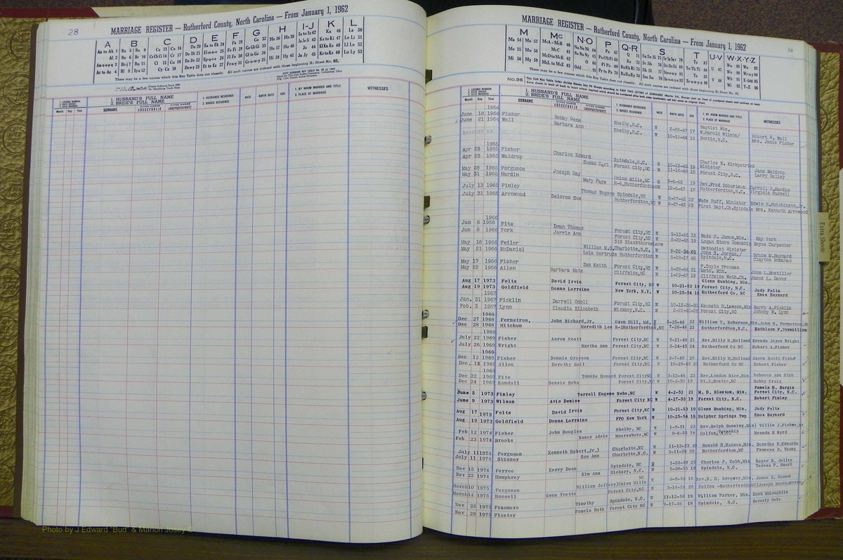 Rutherford Co, NC, Marriages 1962 - 1975, A - Z (42).JPG