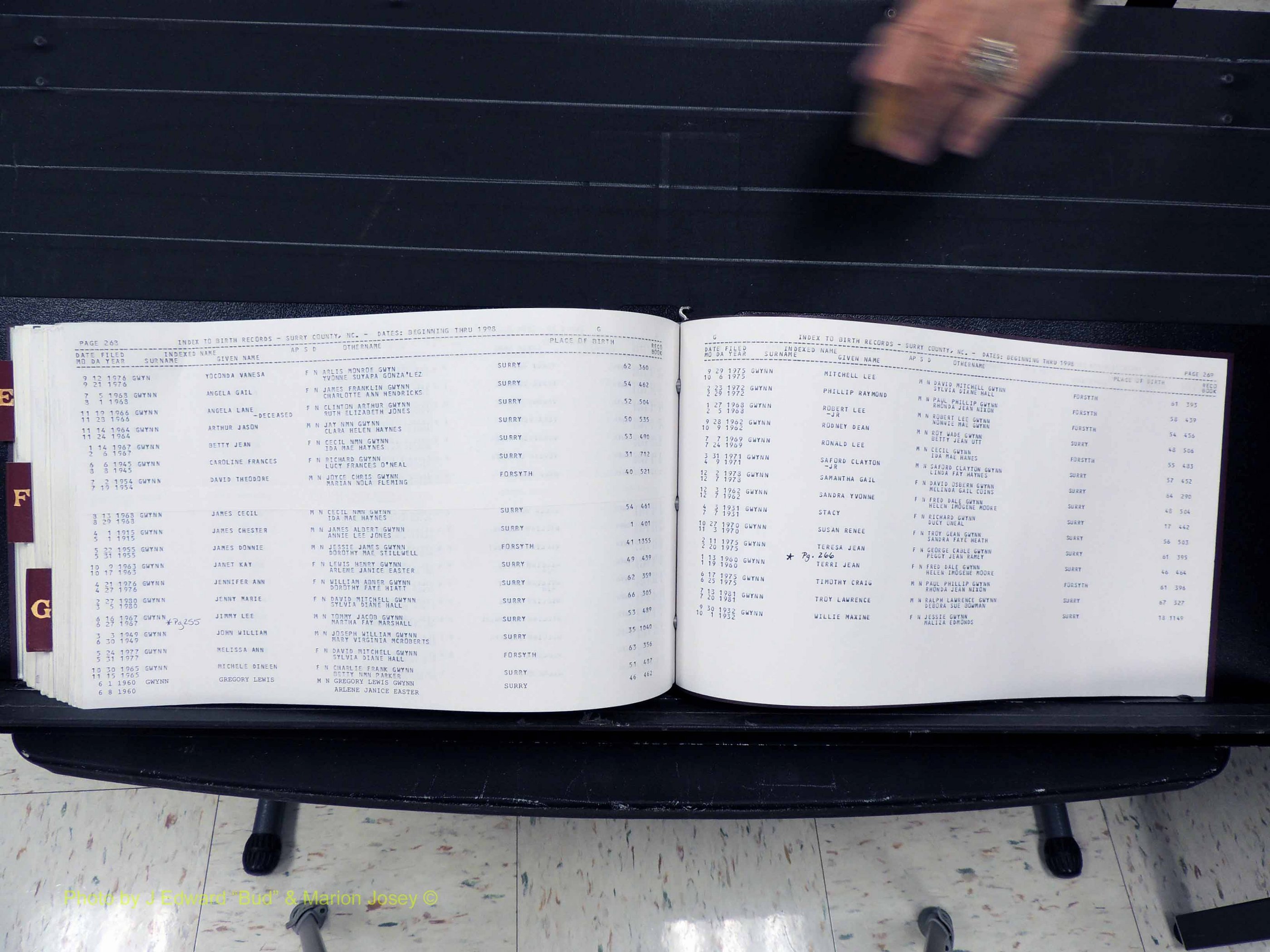 Surry Co, NC, Births, E-G, 1913-1998 (390).JPG