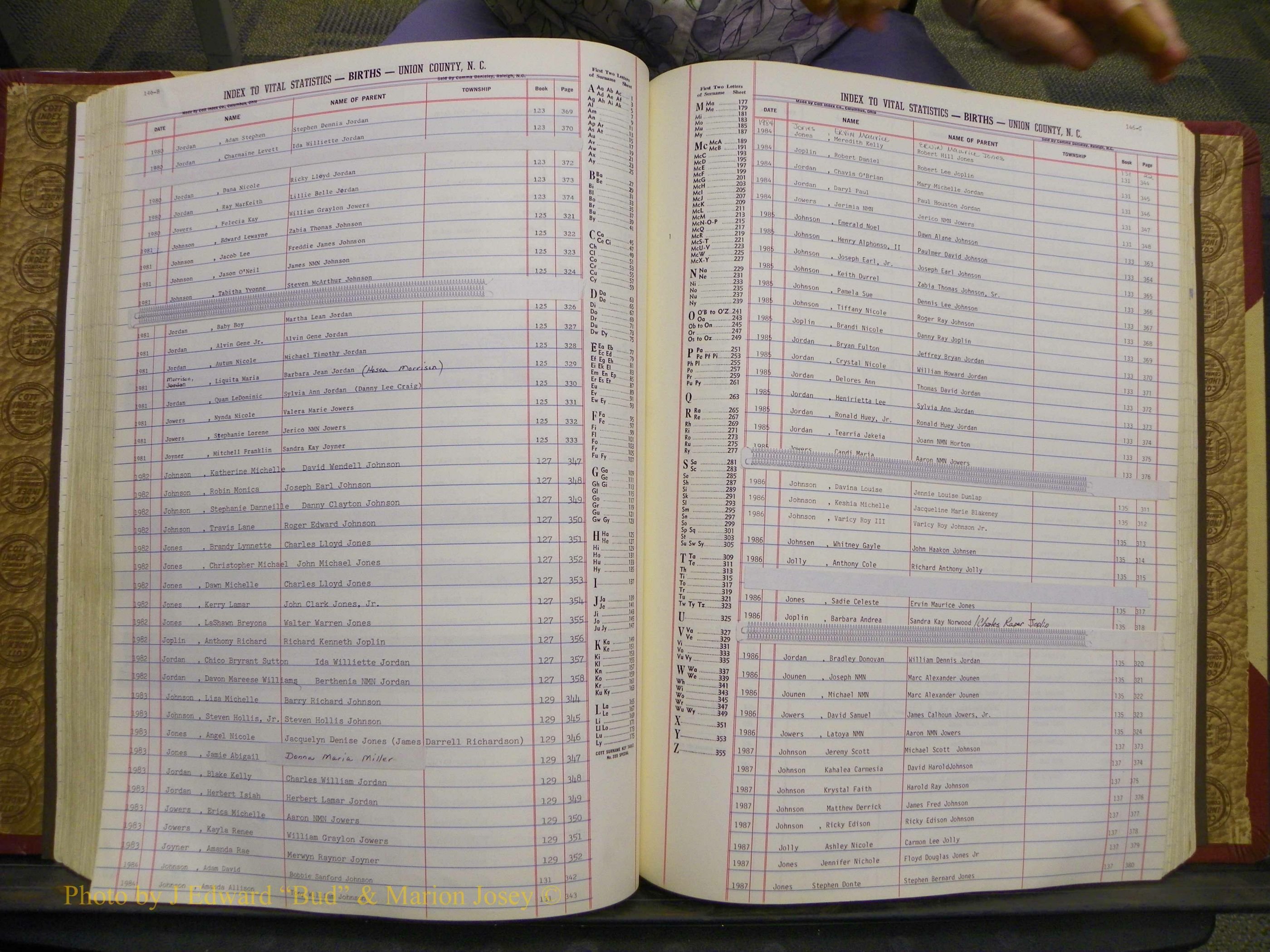 Union Co, NC Births, A-S, 1972-1990 (133).JPG