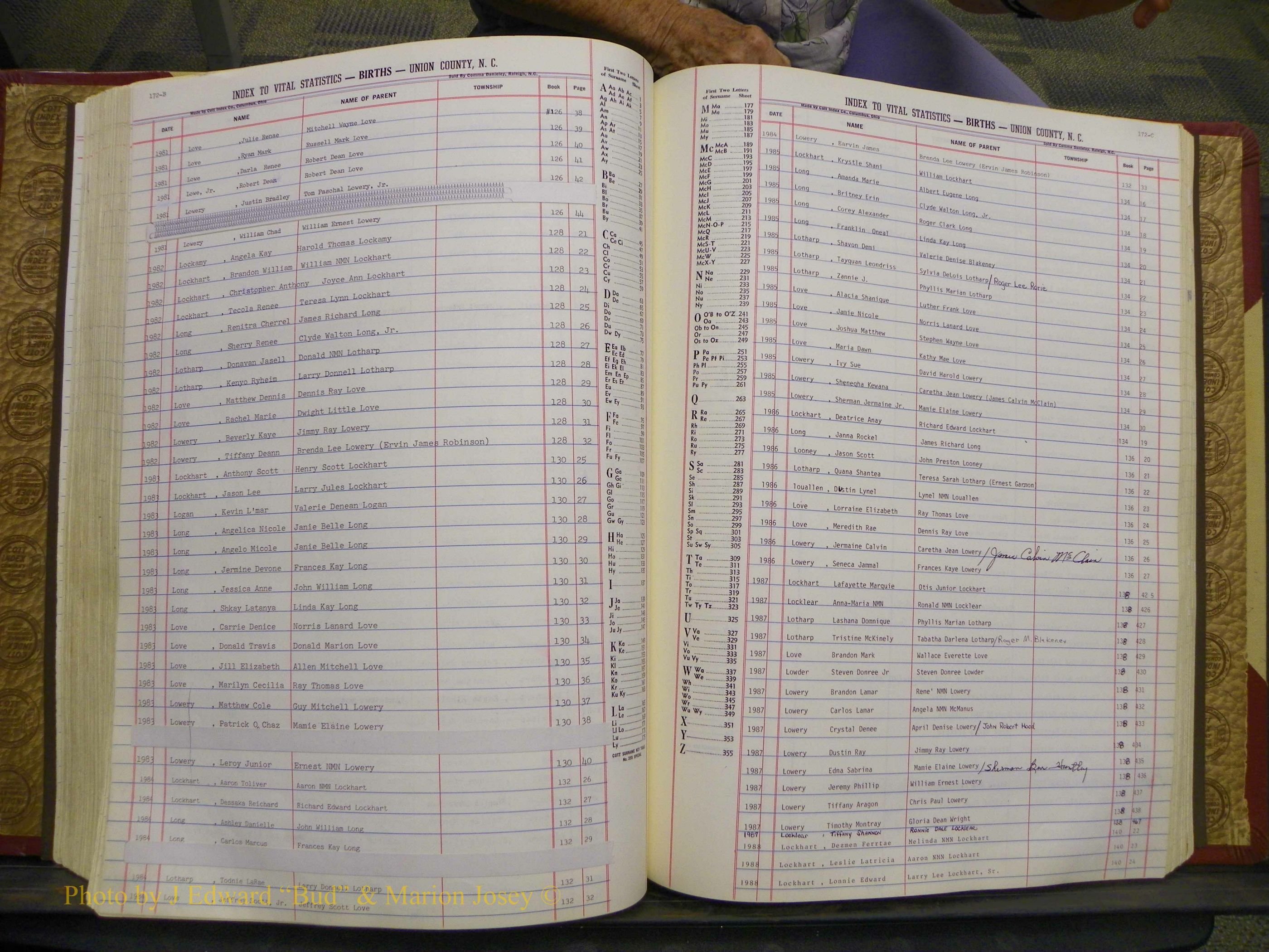 Union Co, NC Births, A-S, 1972-1990 (153).JPG