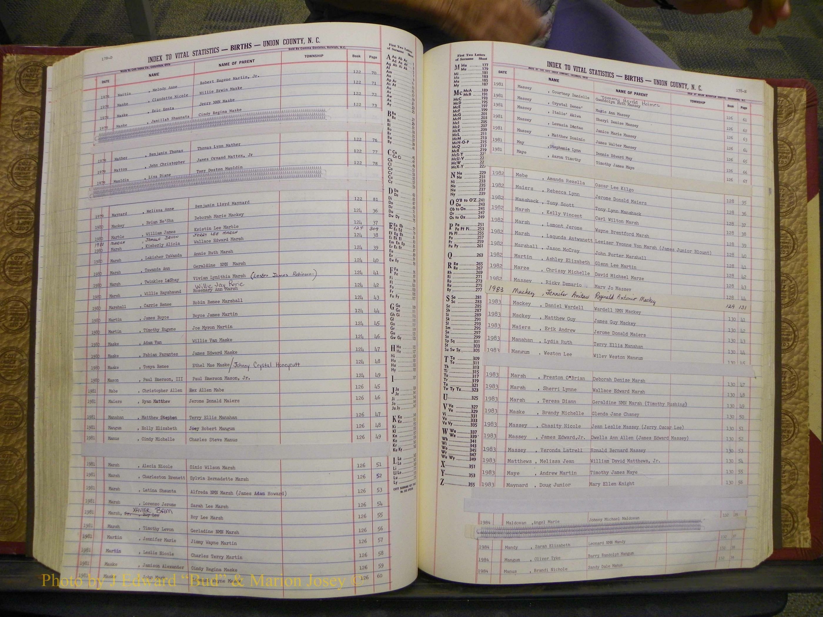 Union Co, NC Births, A-S, 1972-1990 (160).JPG