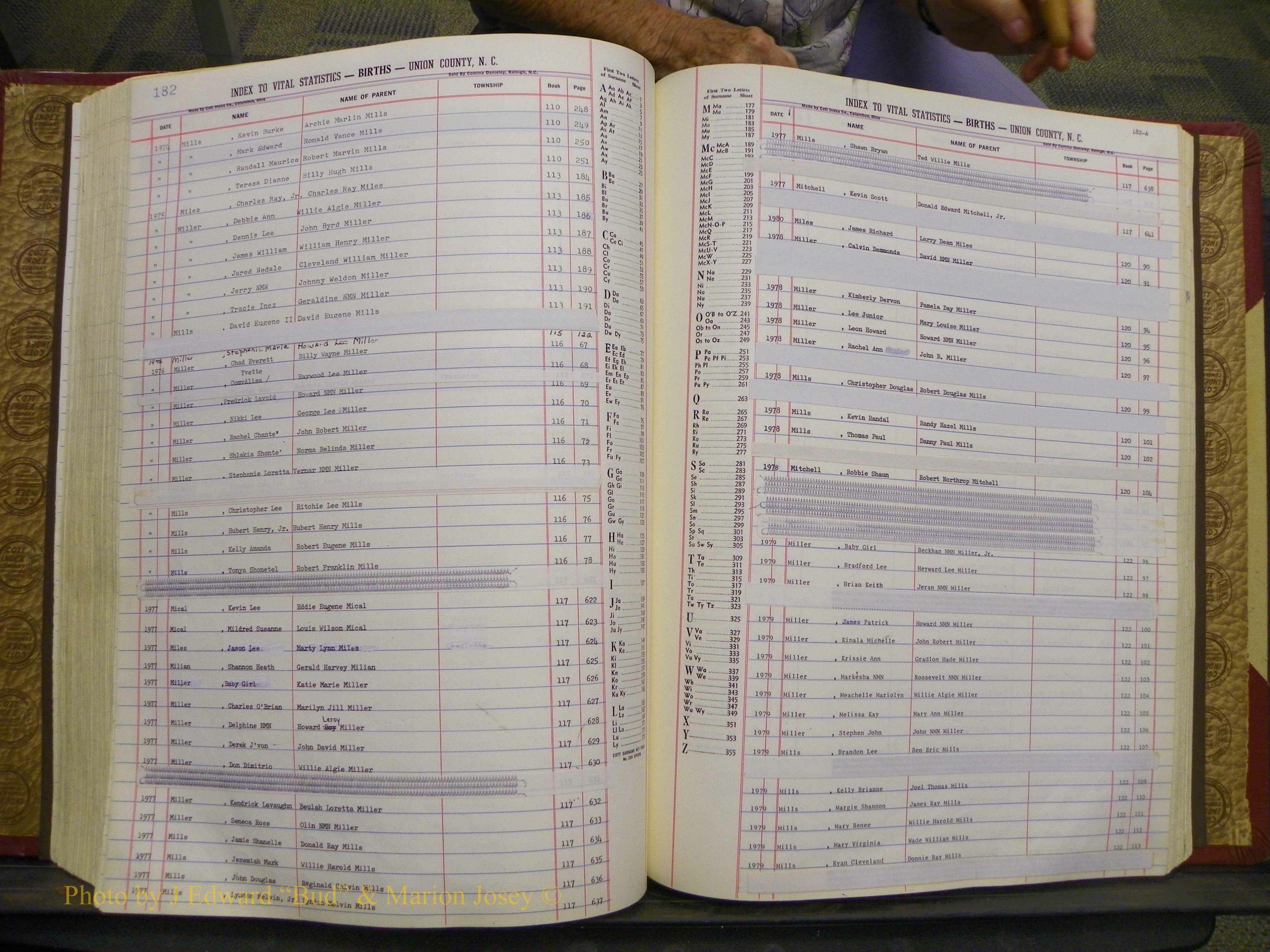 Union Co, NC Births, A-S, 1972-1990 (166).JPG