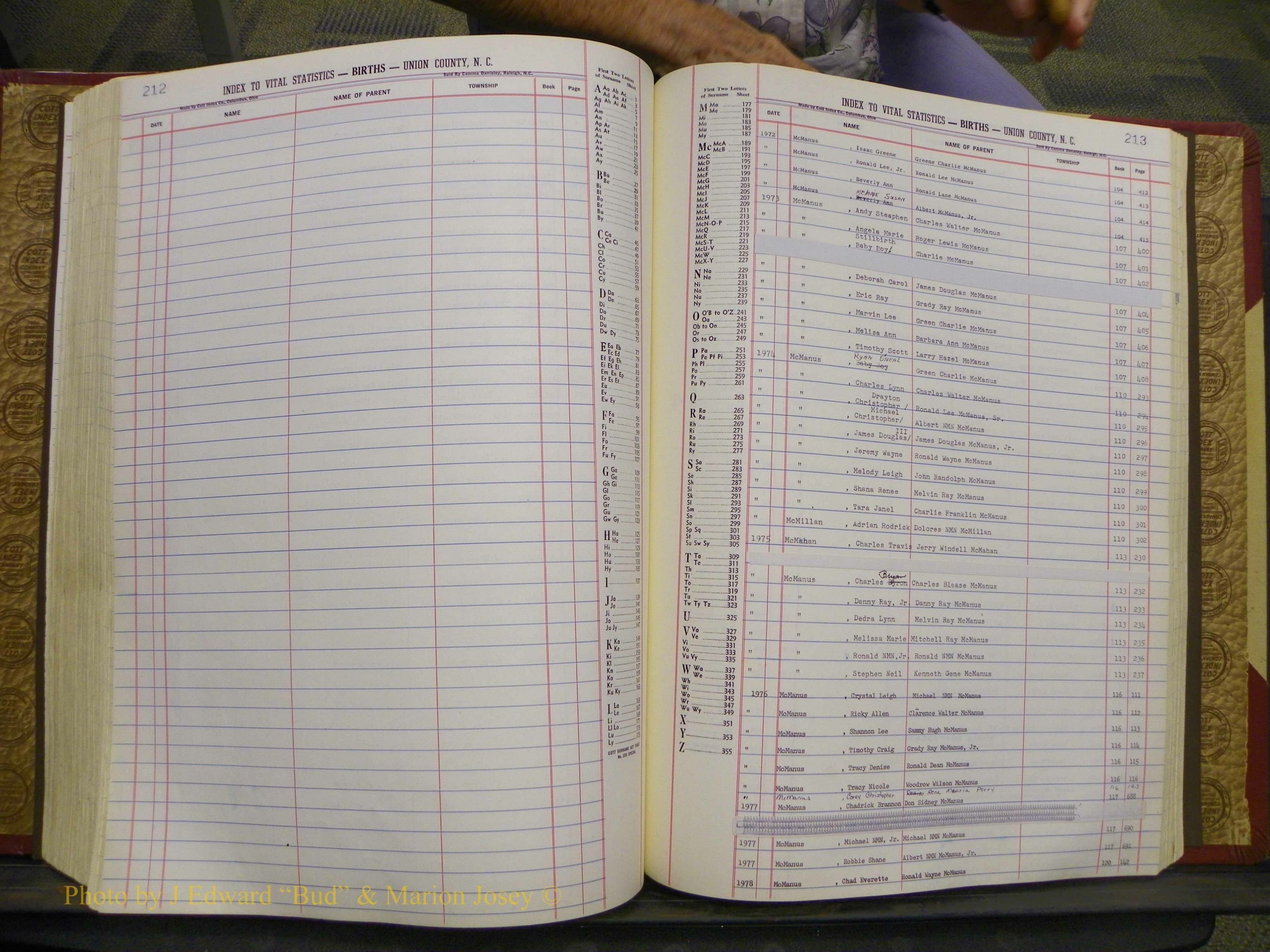 Union Co, NC Births, A-S, 1972-1990 (188).JPG