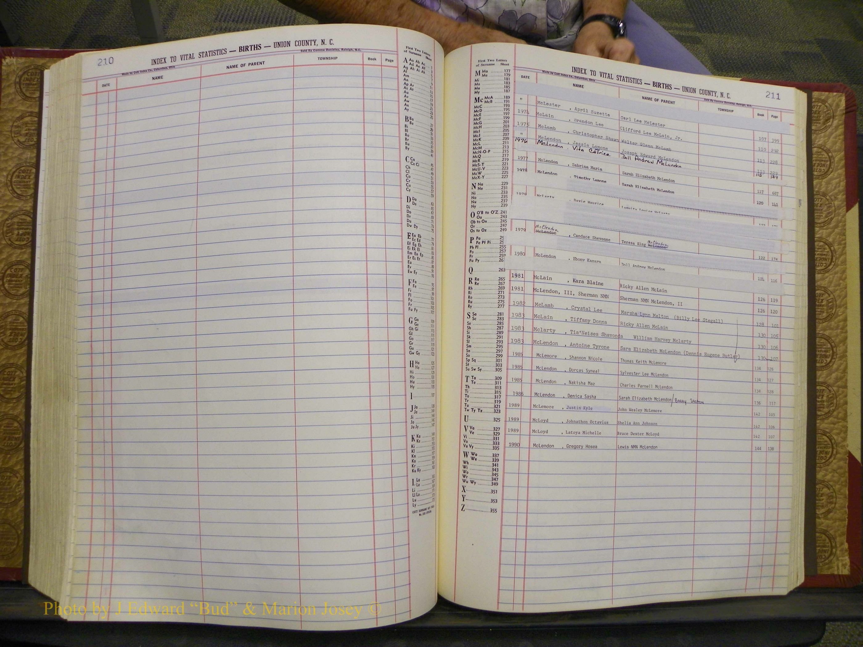 Union Co, NC Births, A-S, 1972-1990 (189).JPG