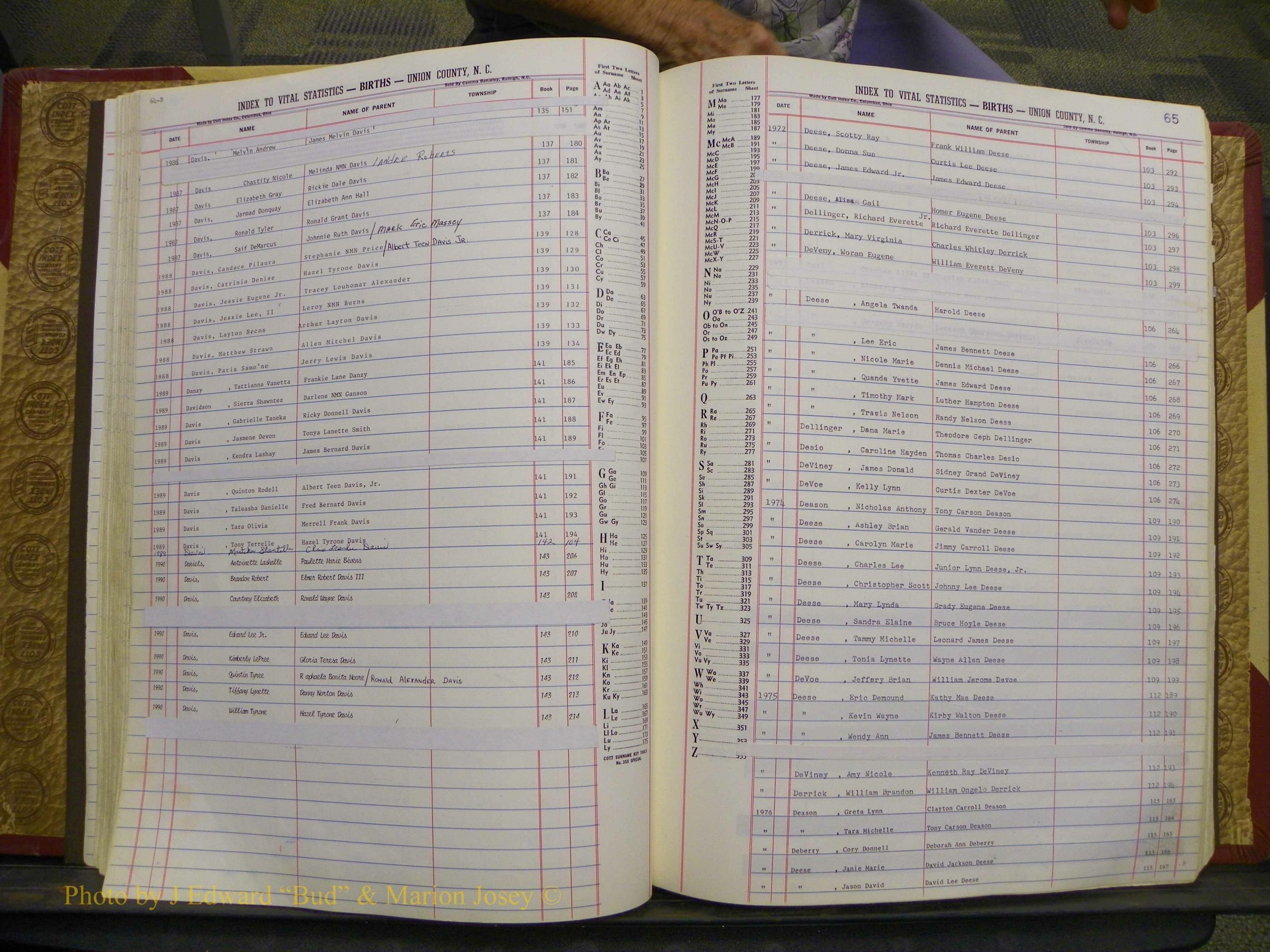 Union Co, NC Births, A-S, 1972-1990 (61).JPG