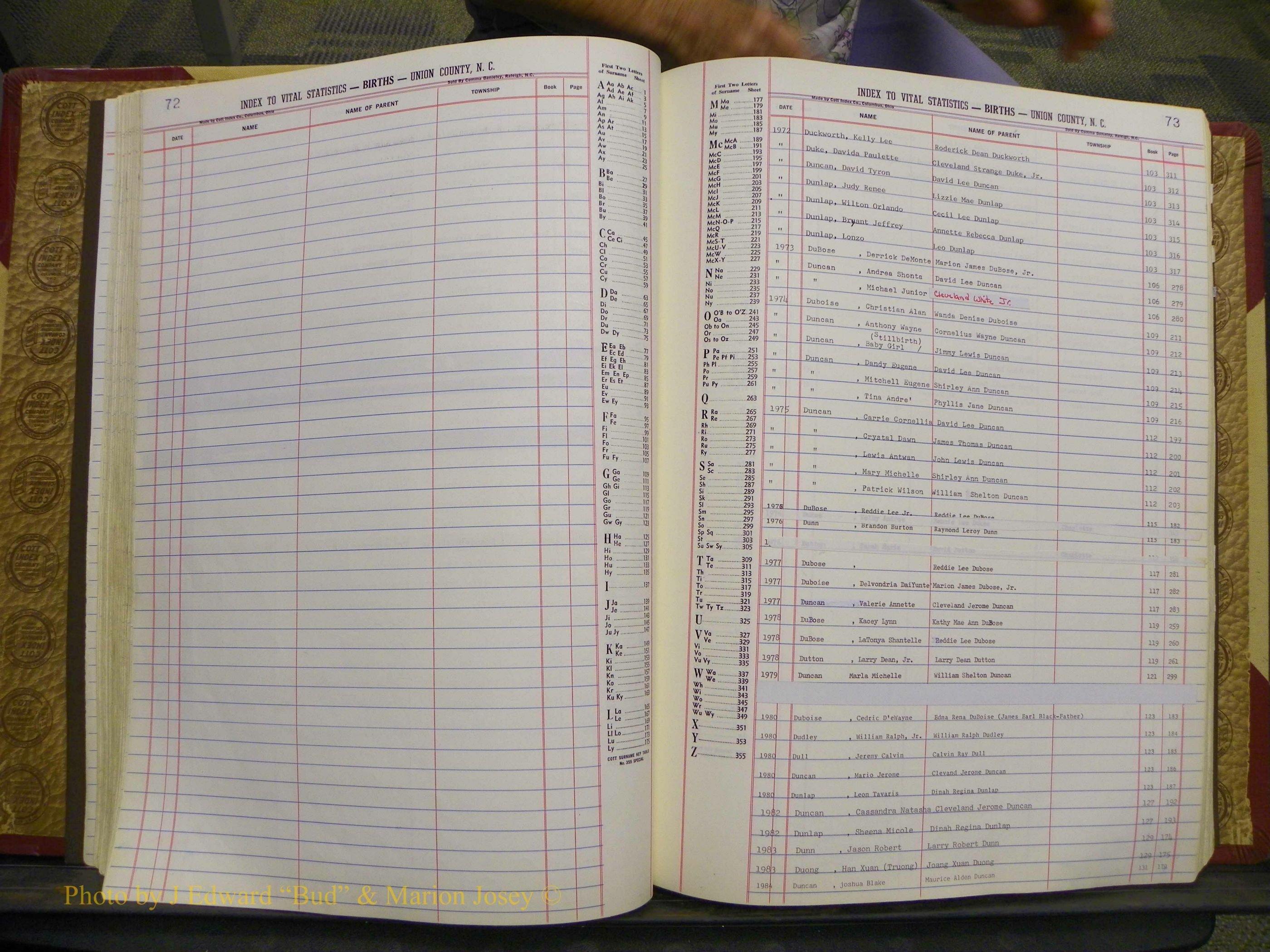 Union Co, NC Births, A-S, 1972-1990 (67).JPG