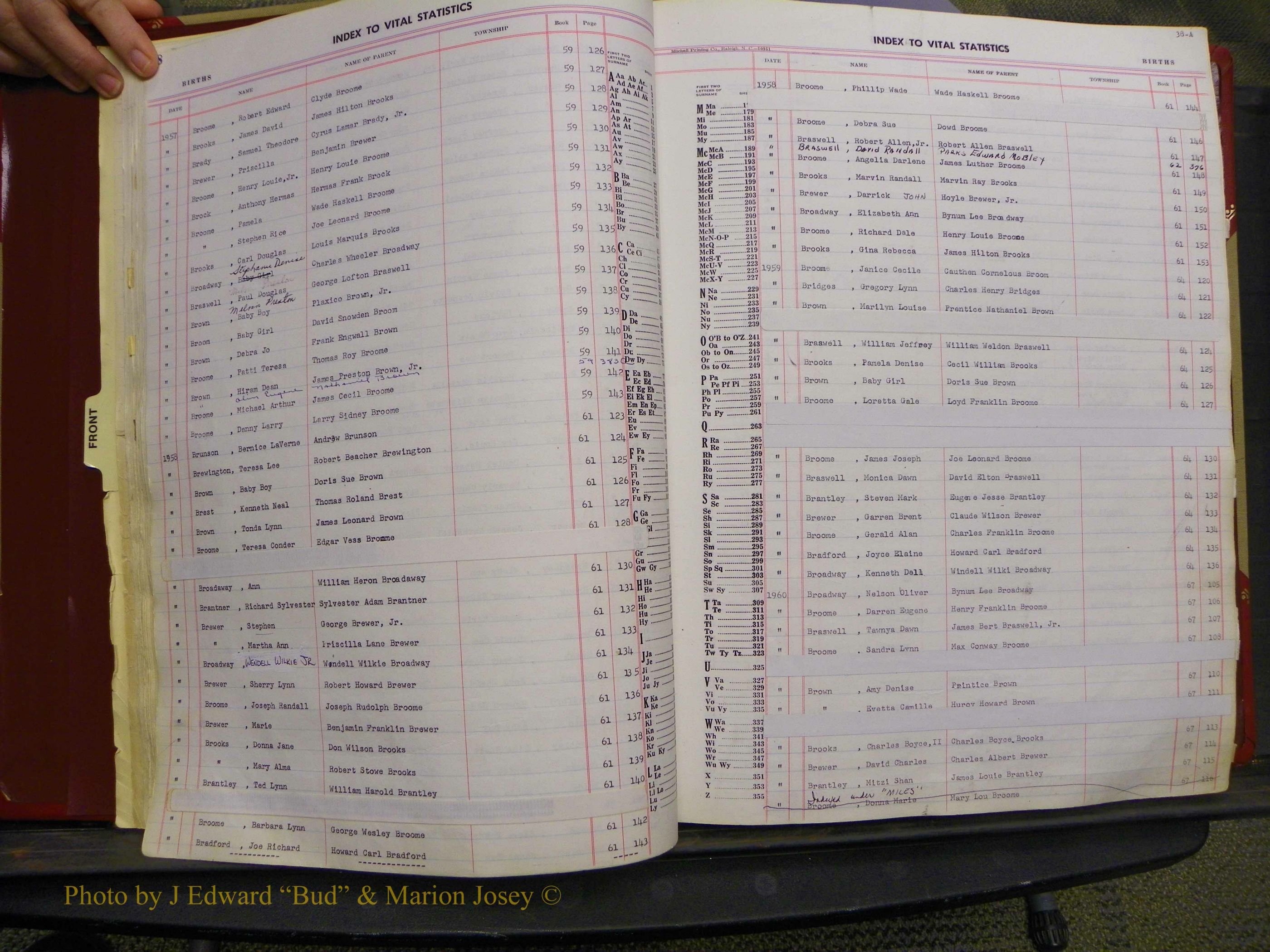 Union Co, NC Births, A-Z, 1956-1971 (39).JPG