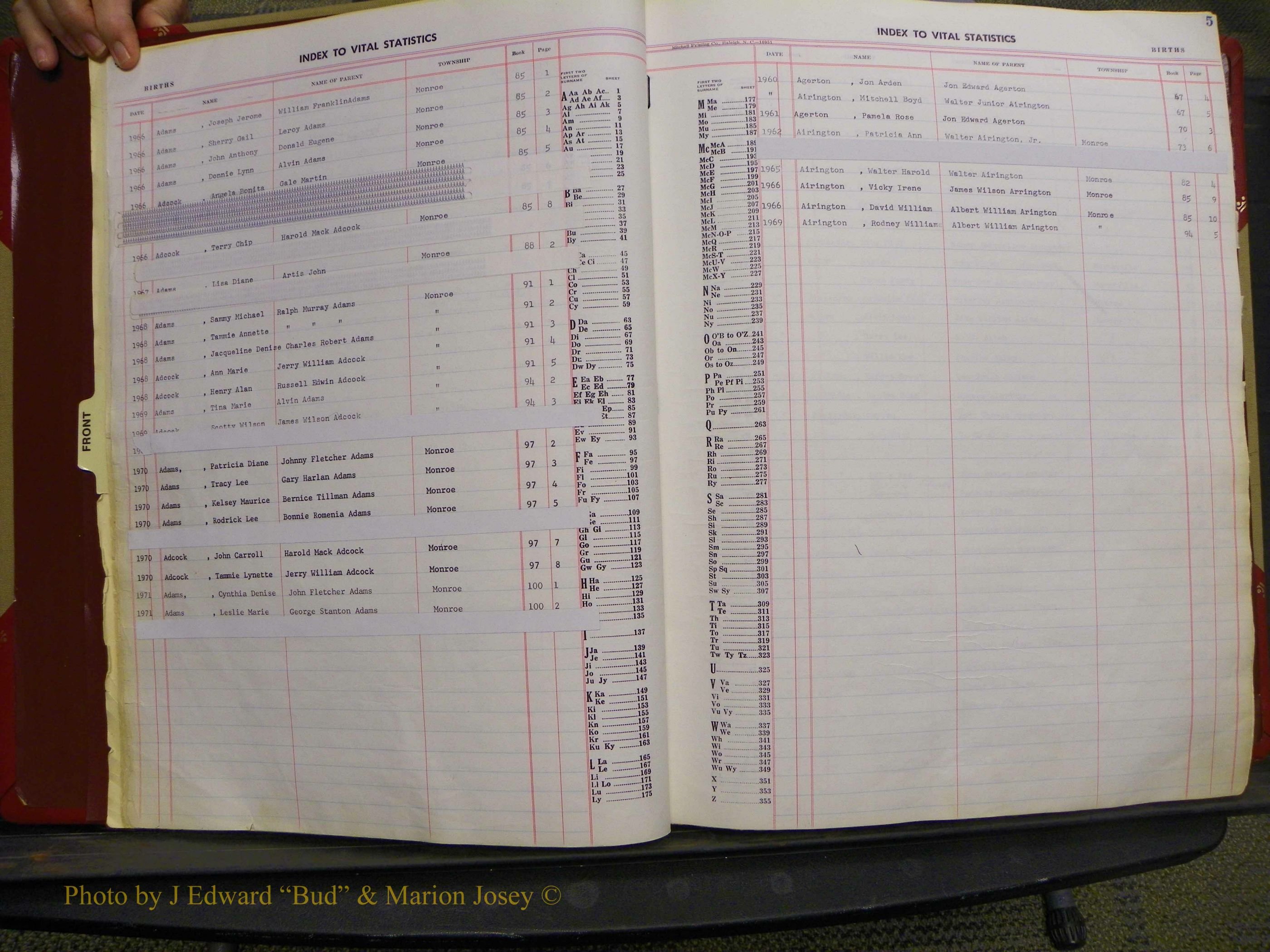 Union Co, NC Births, A-Z, 1956-1971 (5).JPG