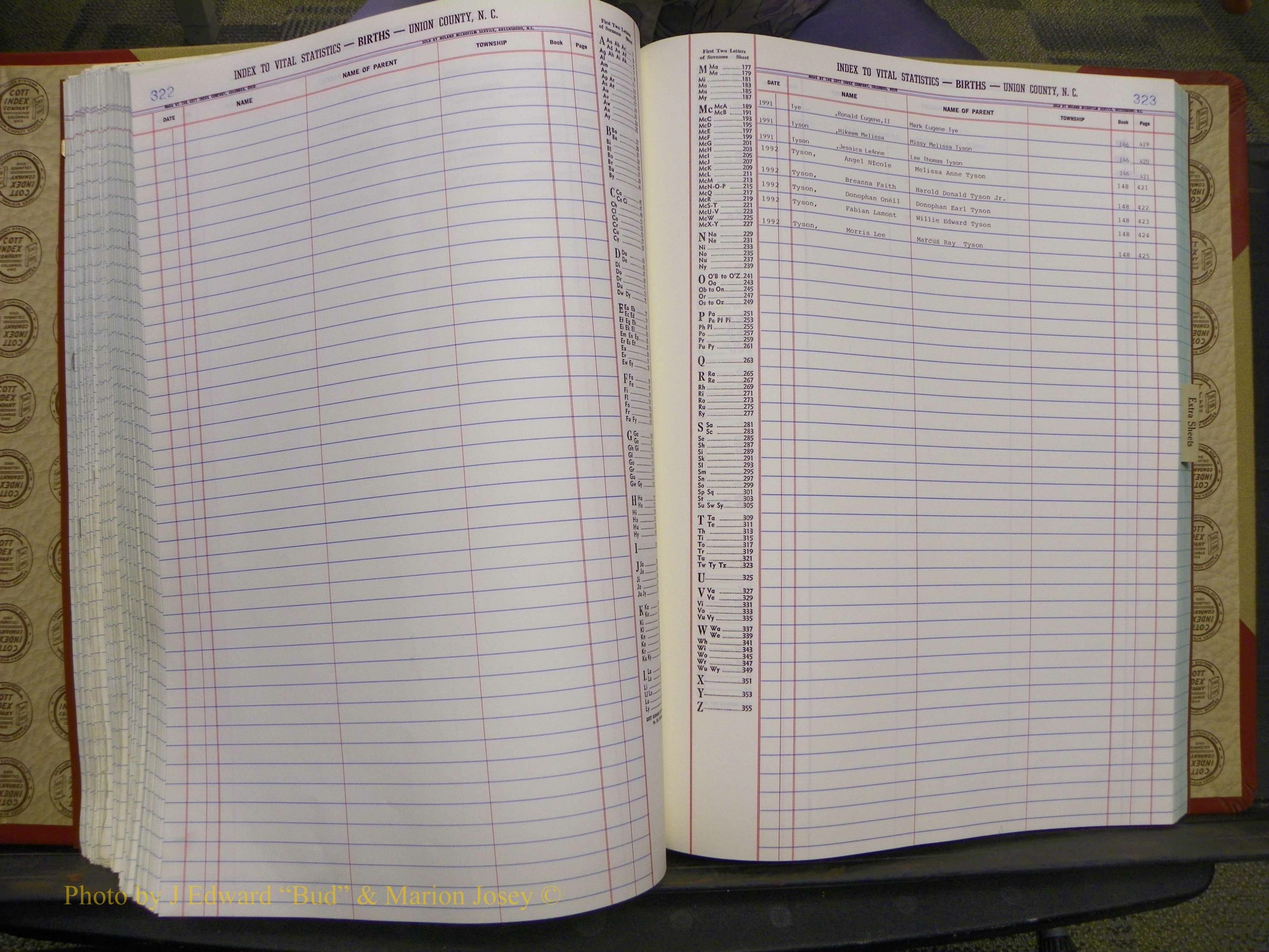 Union Co, NC Births, A-Z, 1991-1992 (136).JPG