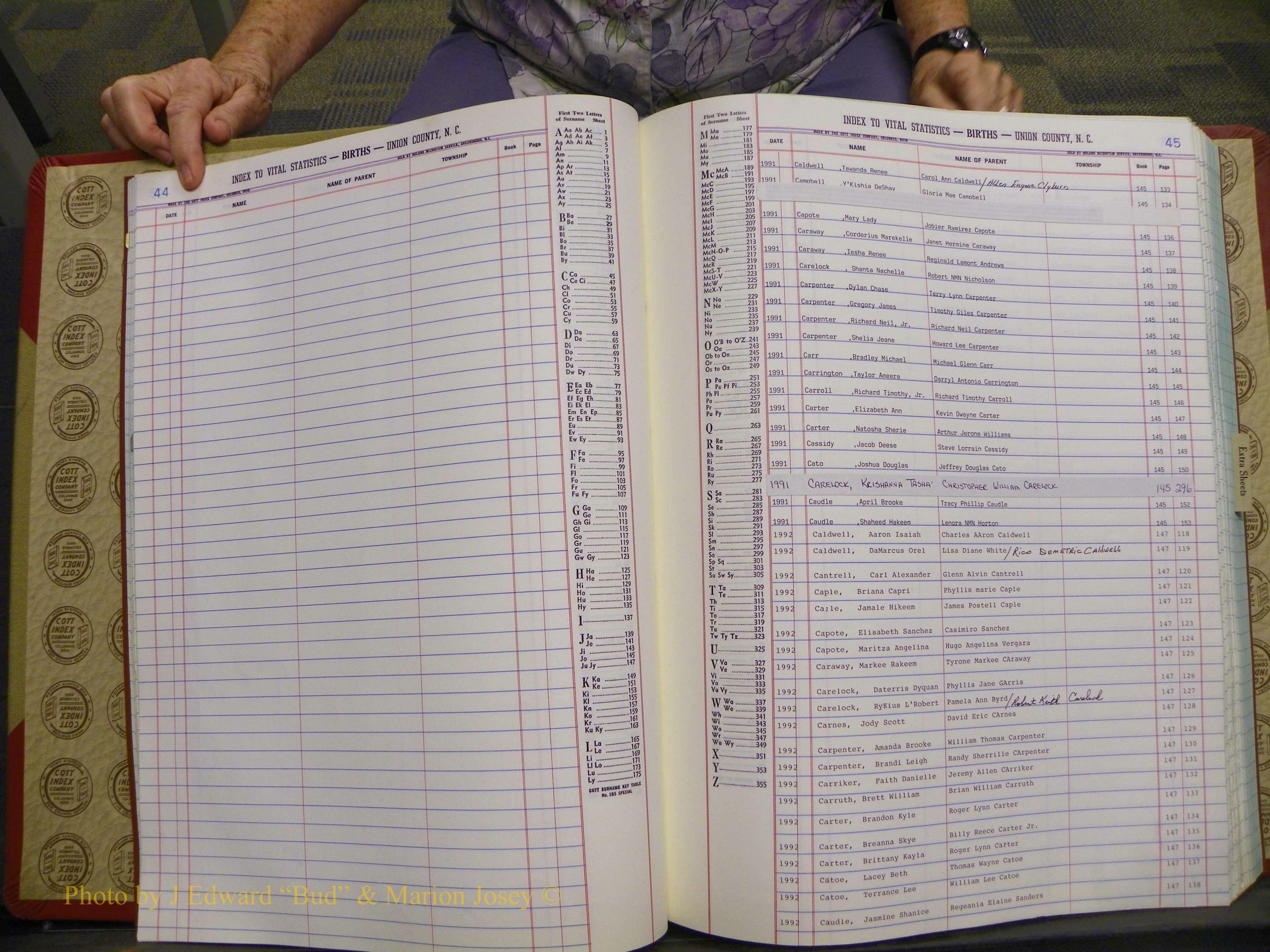 Union Co, NC Births, A-Z, 1991-1992 (17).JPG