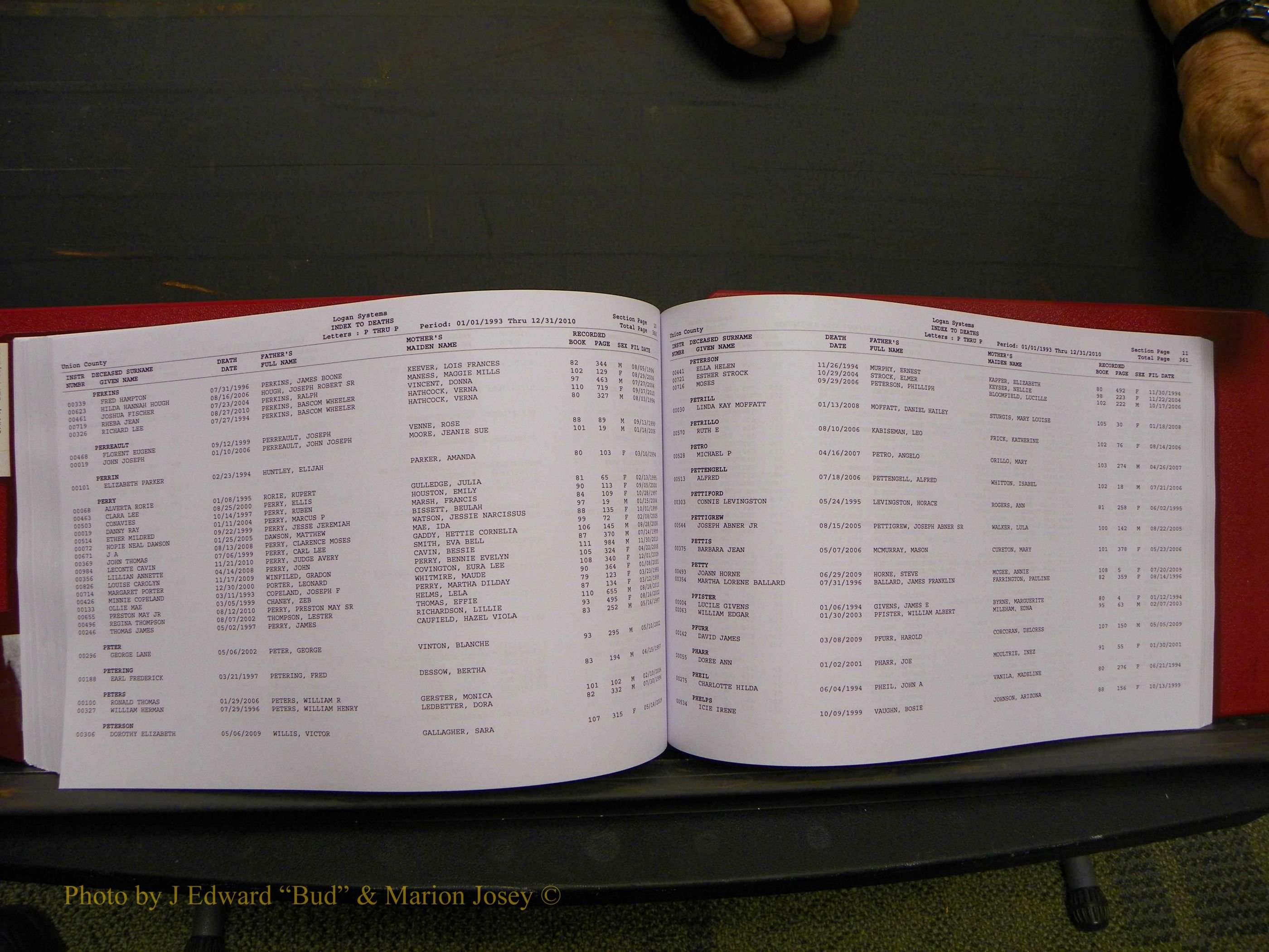 Union Co, NC Deaths, A-Z, 1993-2010 (199).JPG