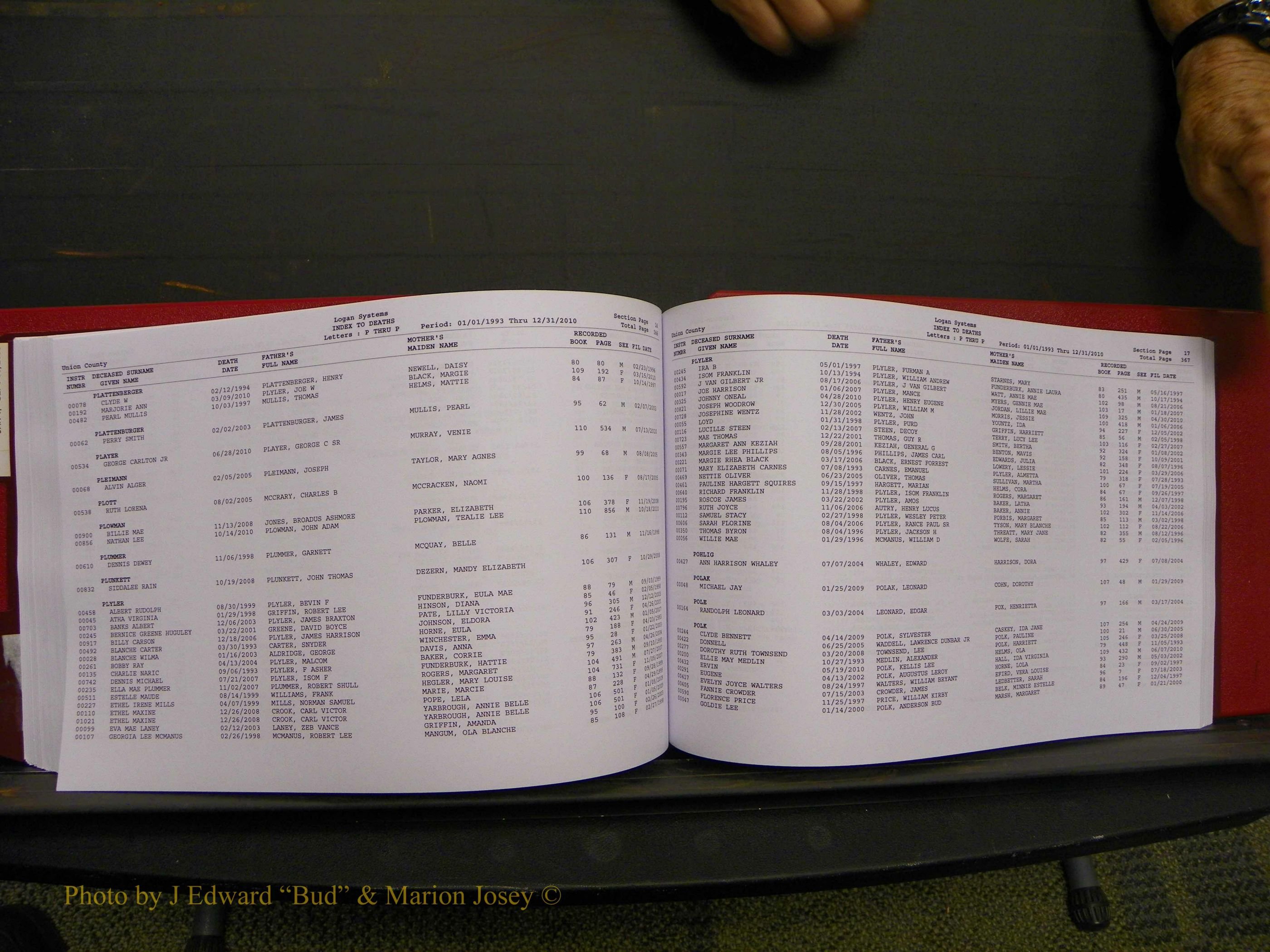 Union Co, NC Deaths, A-Z, 1993-2010 (202).JPG