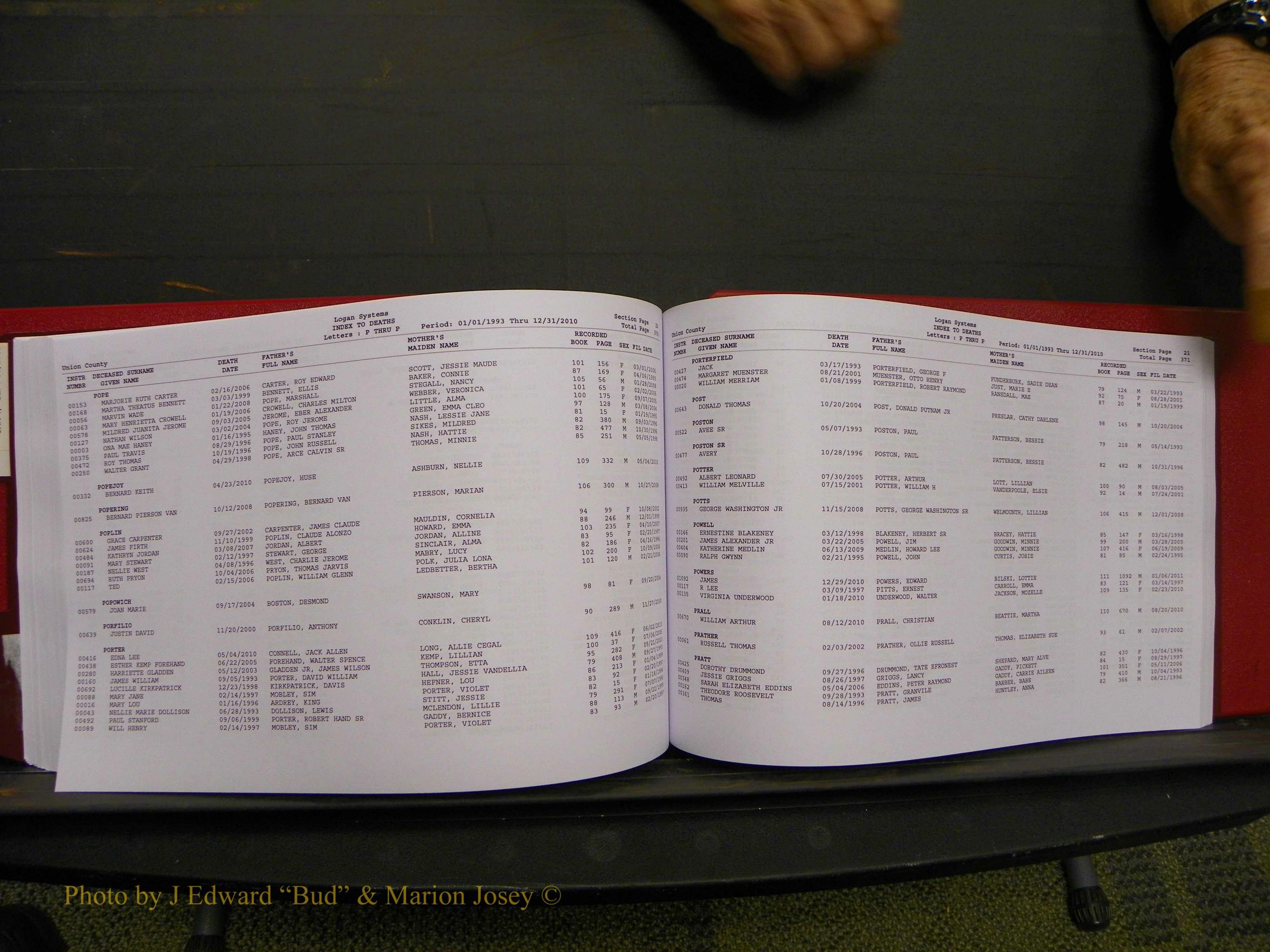 Union Co, NC Deaths, A-Z, 1993-2010 (204).JPG