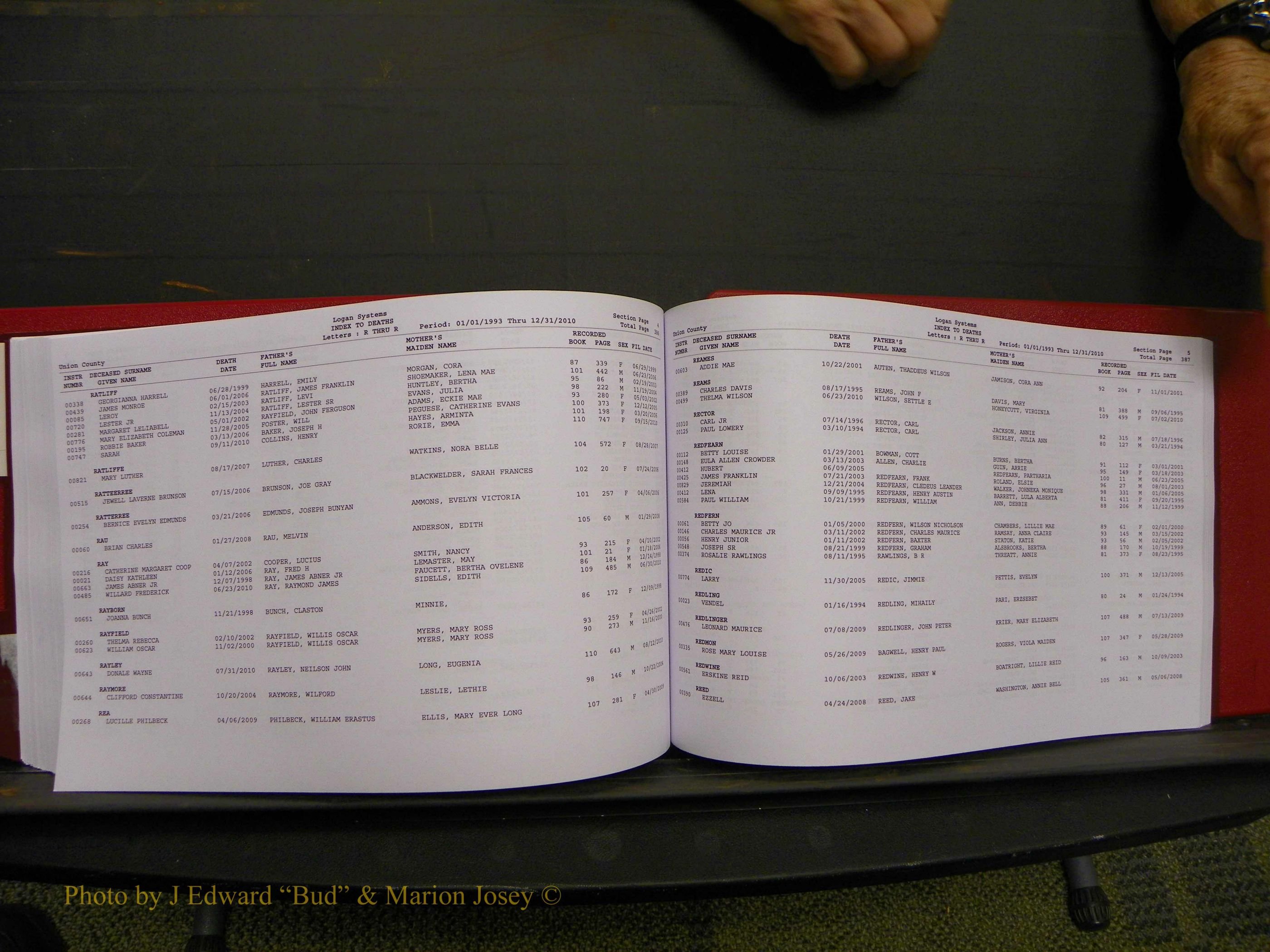 Union Co, NC Deaths, A-Z, 1993-2010 (212).JPG