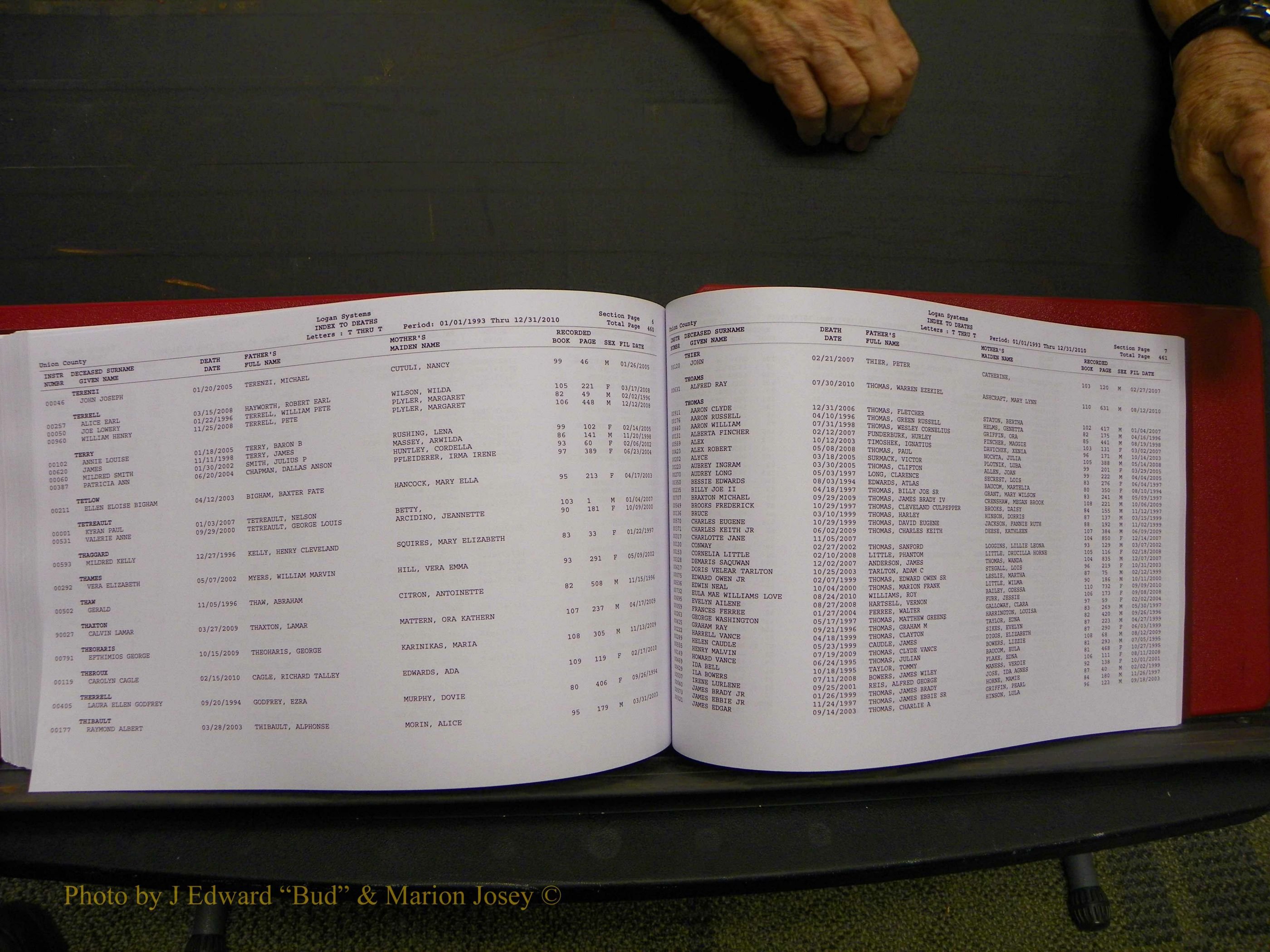 Union Co, NC Deaths, A-Z, 1993-2010 (249).JPG