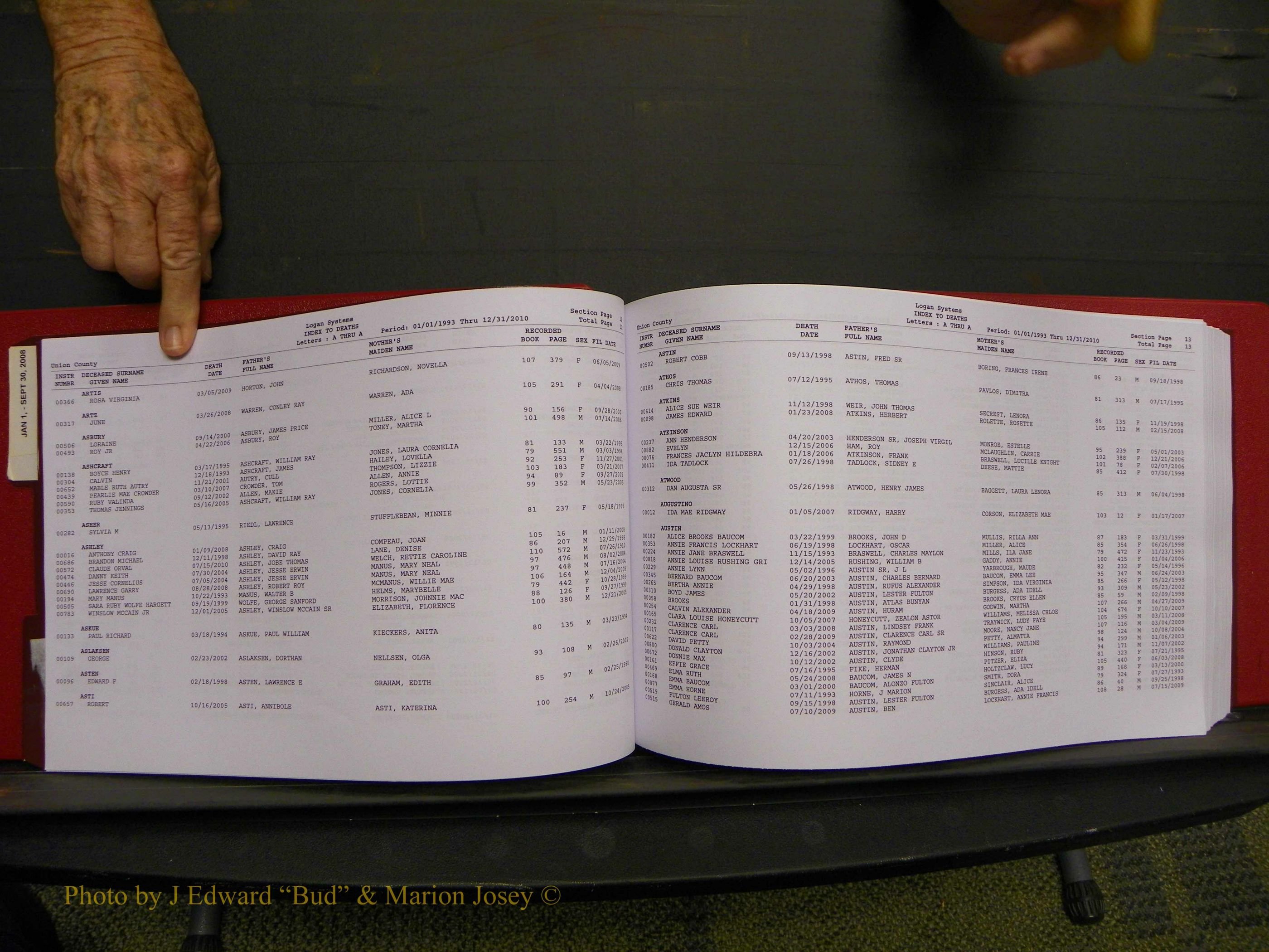 Union Co, NC Deaths, A-Z, 1993-2010 (25).JPG