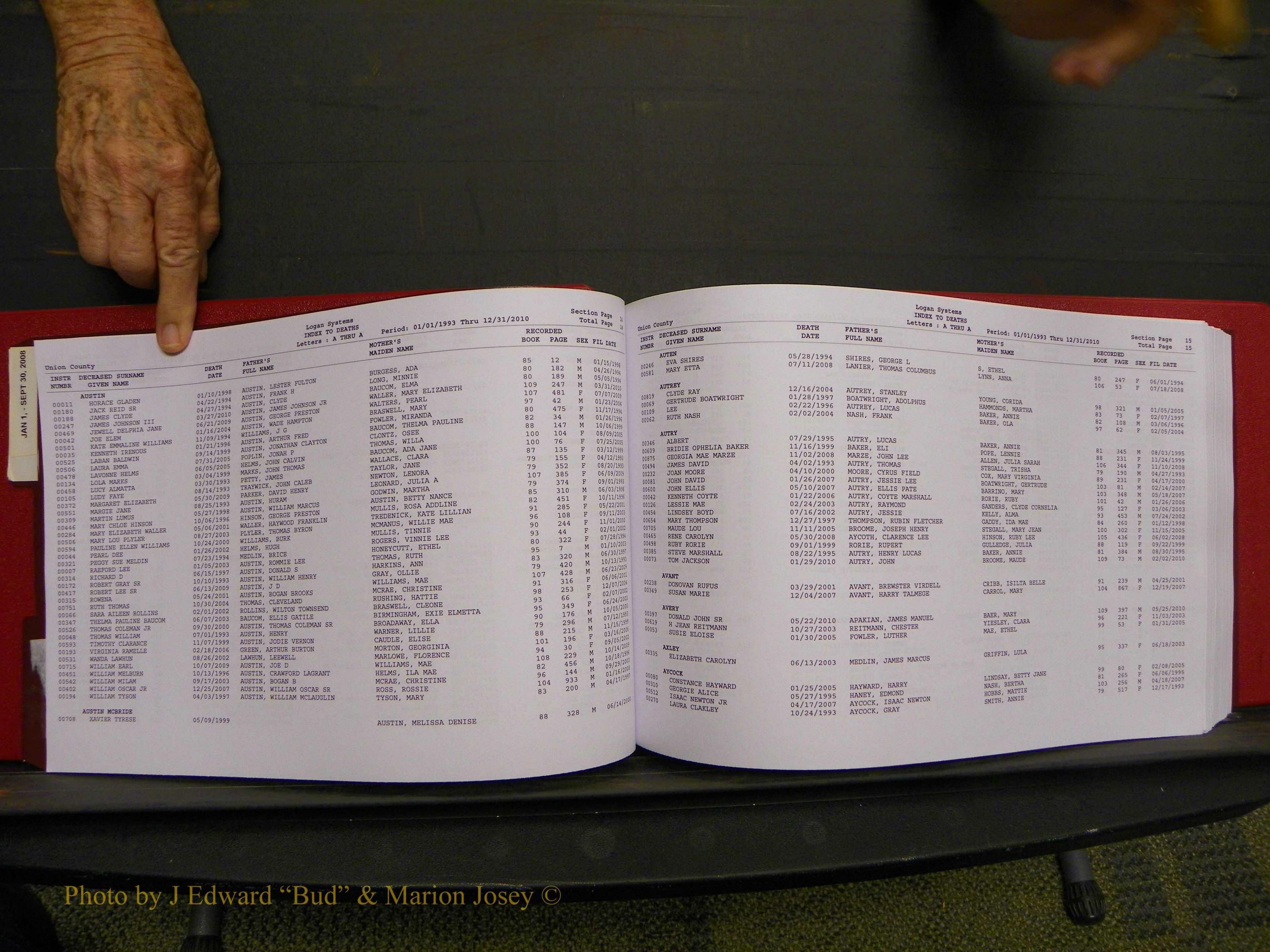 Union Co, NC Deaths, A-Z, 1993-2010 (26).JPG