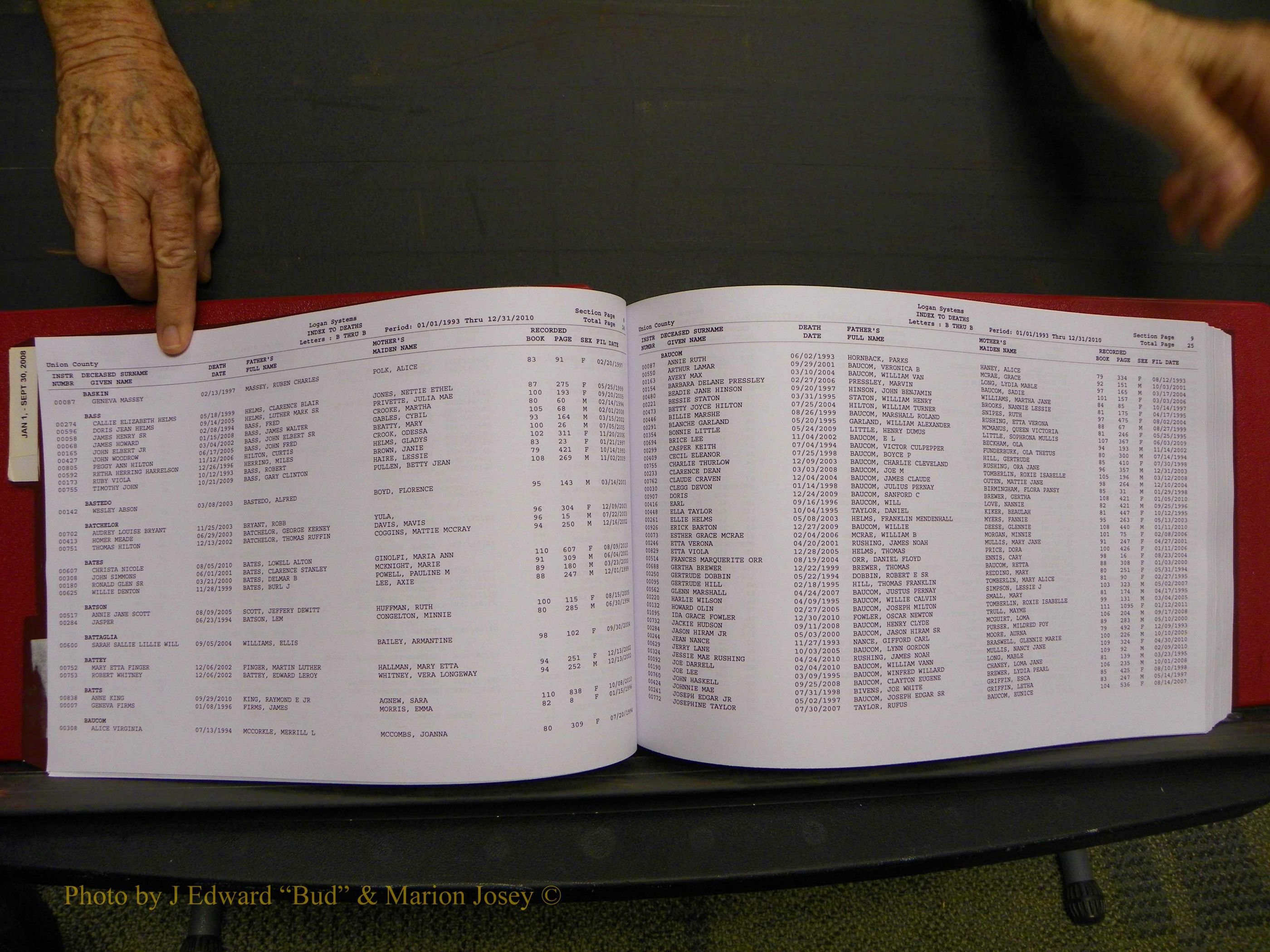 Union Co, NC Deaths, A-Z, 1993-2010 (32).JPG