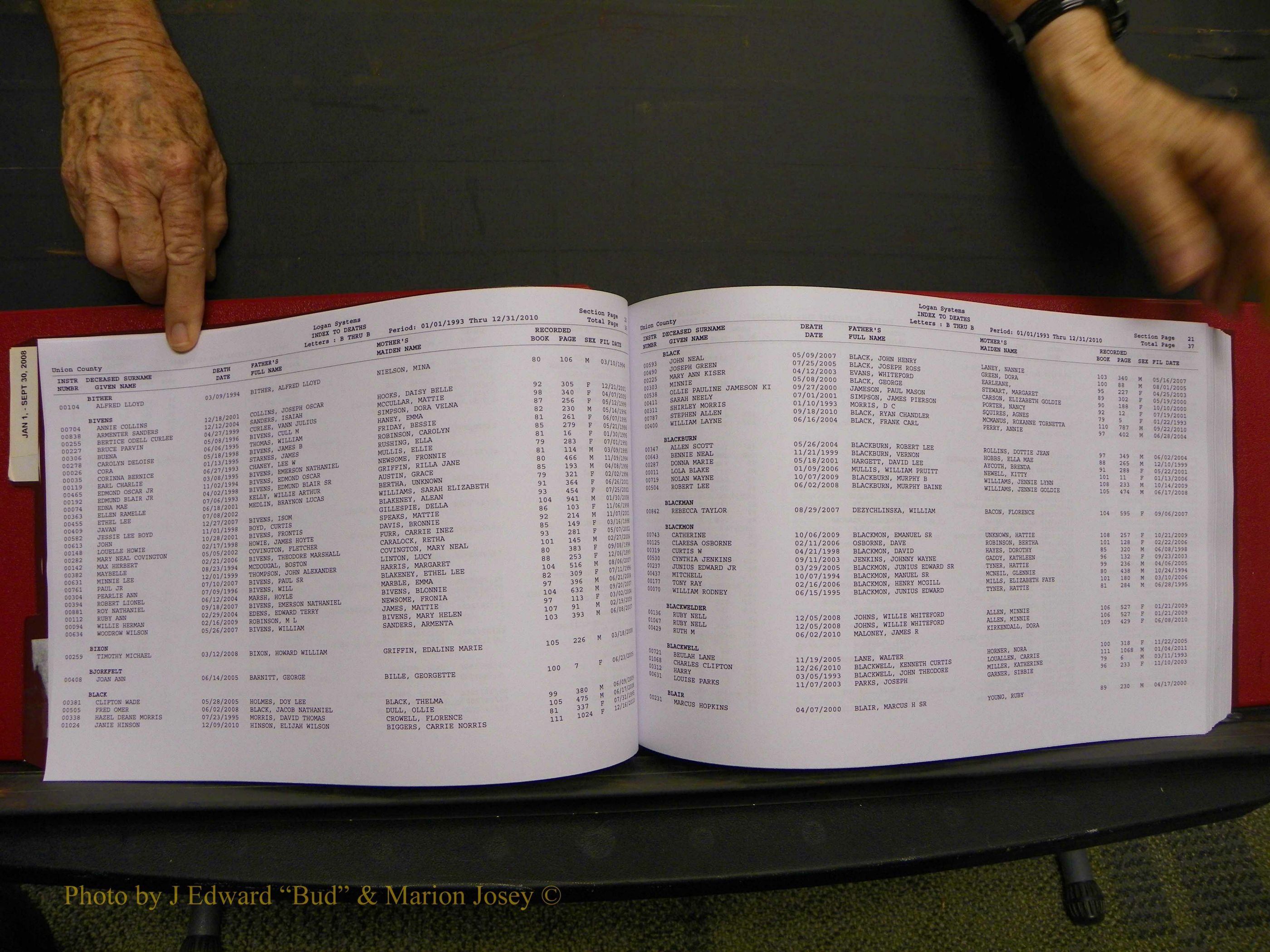 Union Co, NC Deaths, A-Z, 1993-2010 (37).JPG