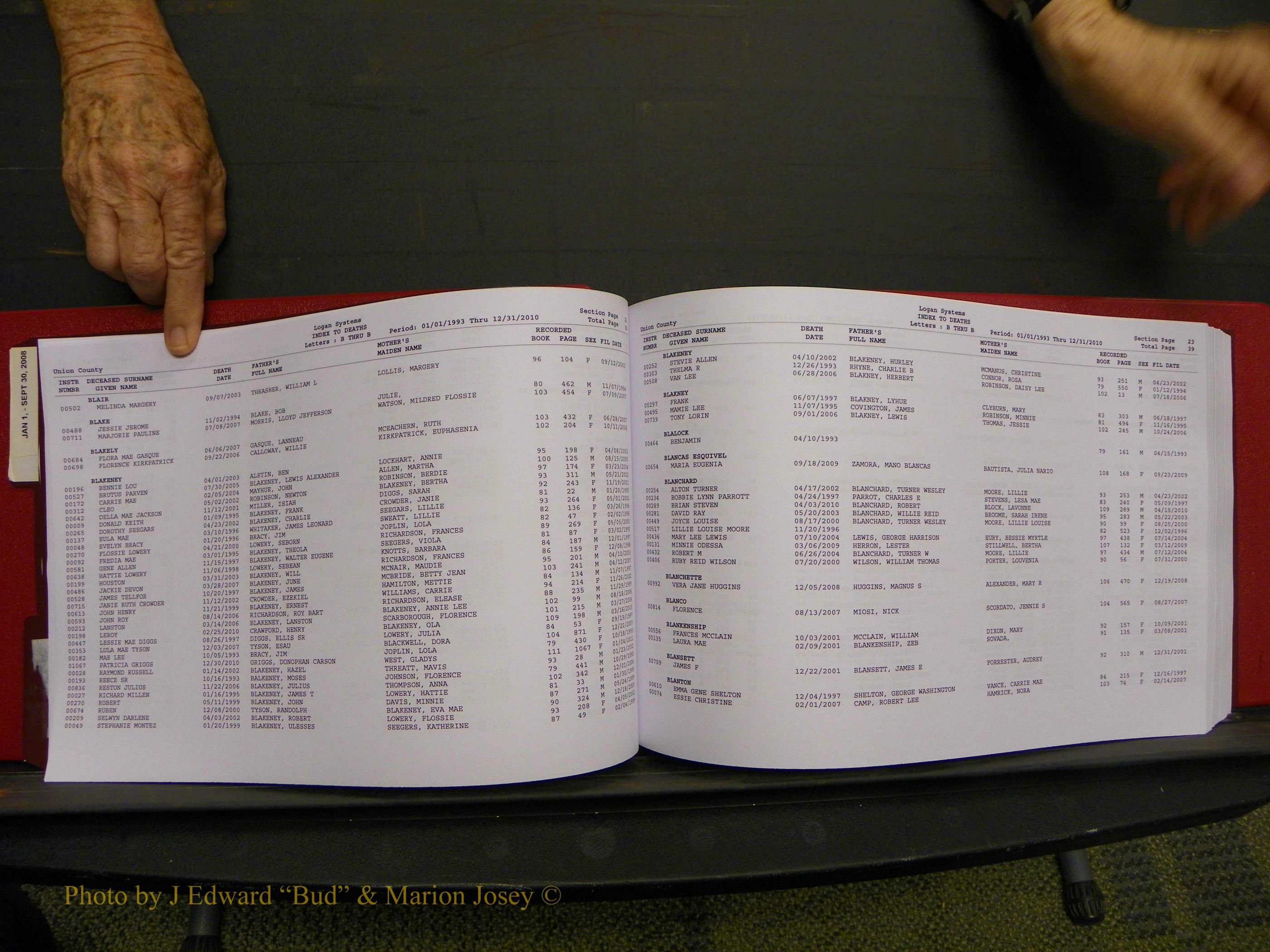 Union Co, NC Deaths, A-Z, 1993-2010 (38).JPG