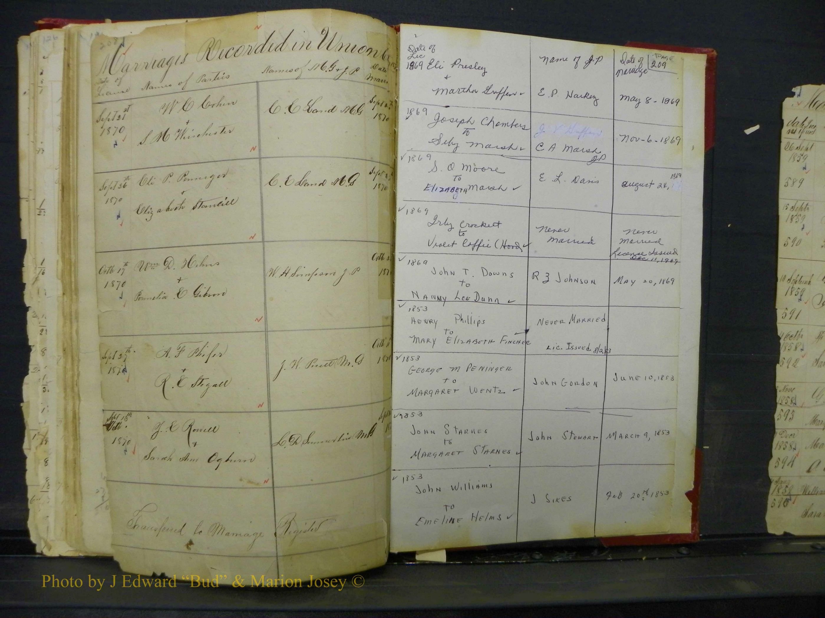 Union Co, NC Marriage Books 1, A-Z, 1851-1853 (106).JPG