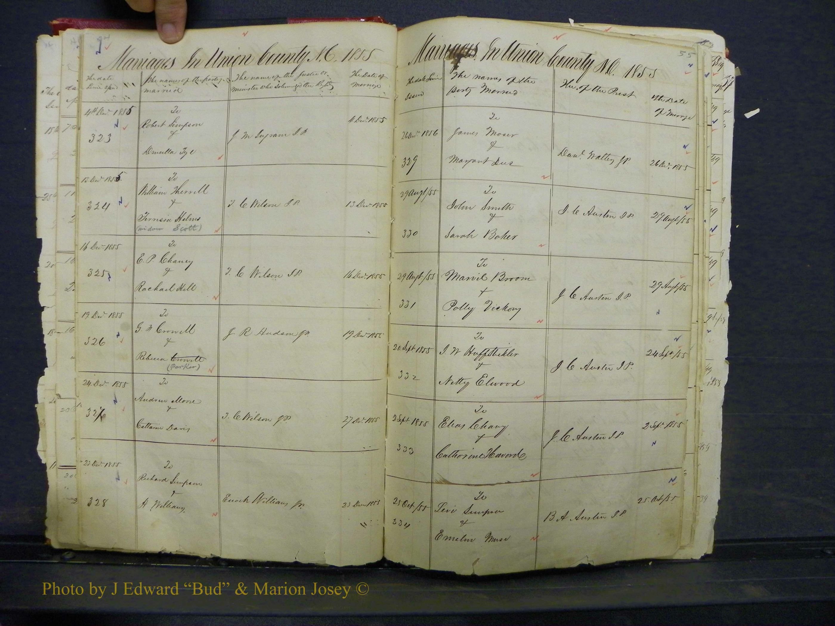 Union Co, NC Marriage Books 1, A-Z, 1851-1853 (29).JPG