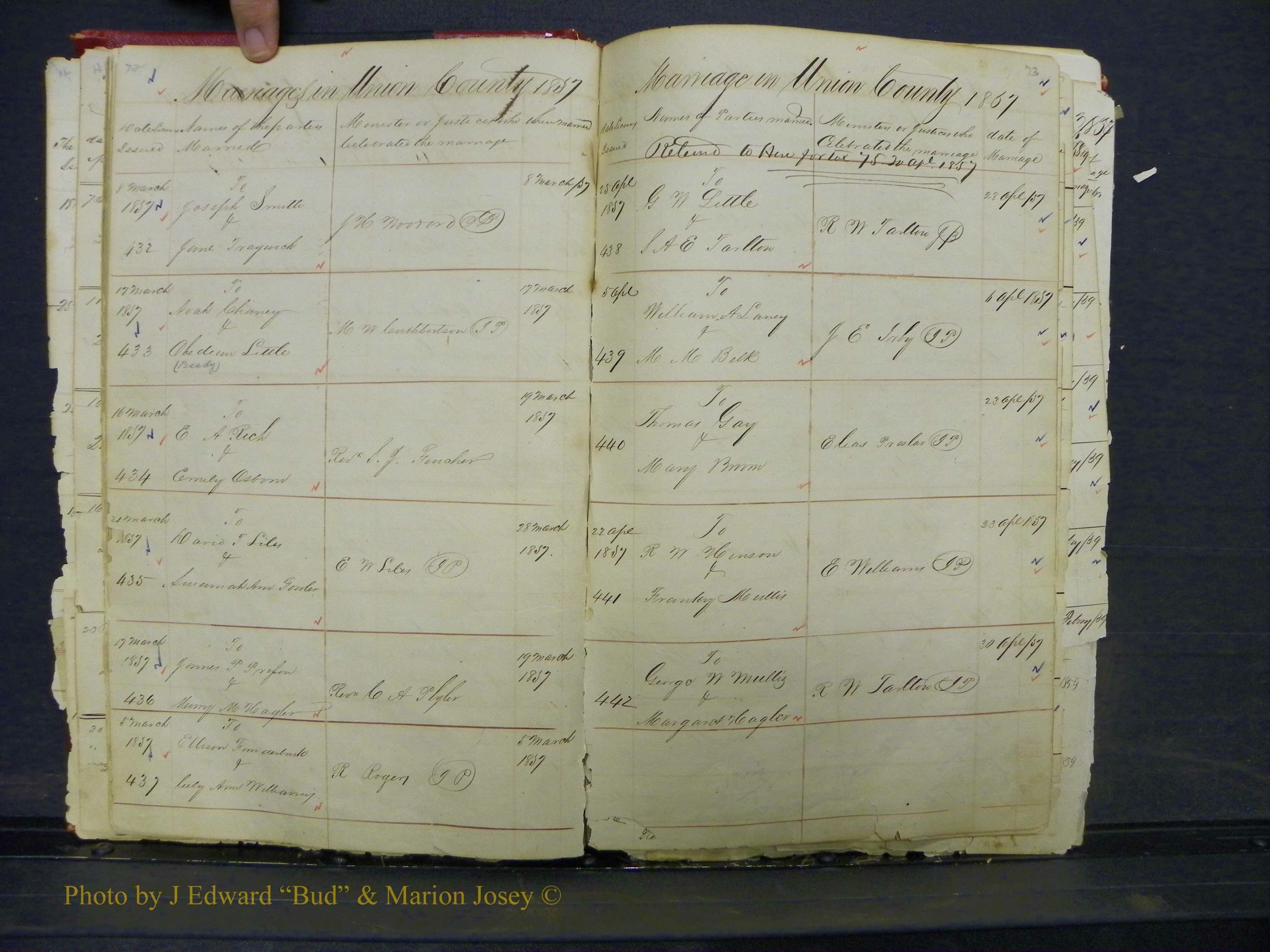 Union Co, NC Marriage Books 1, A-Z, 1851-1853 (38).JPG