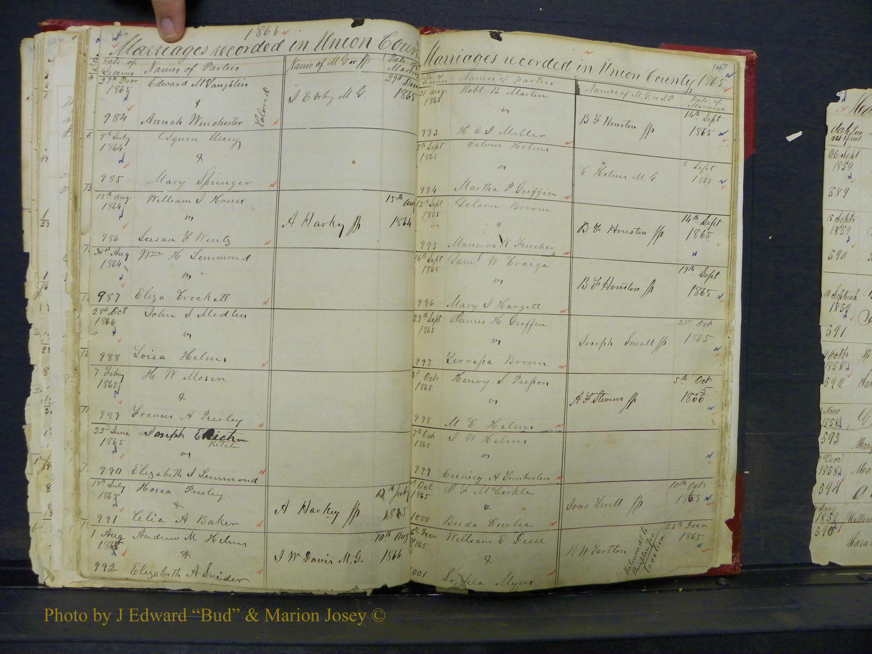 Union Co, NC Marriage Books 1, A-Z, 1851-1853 (81).JPG